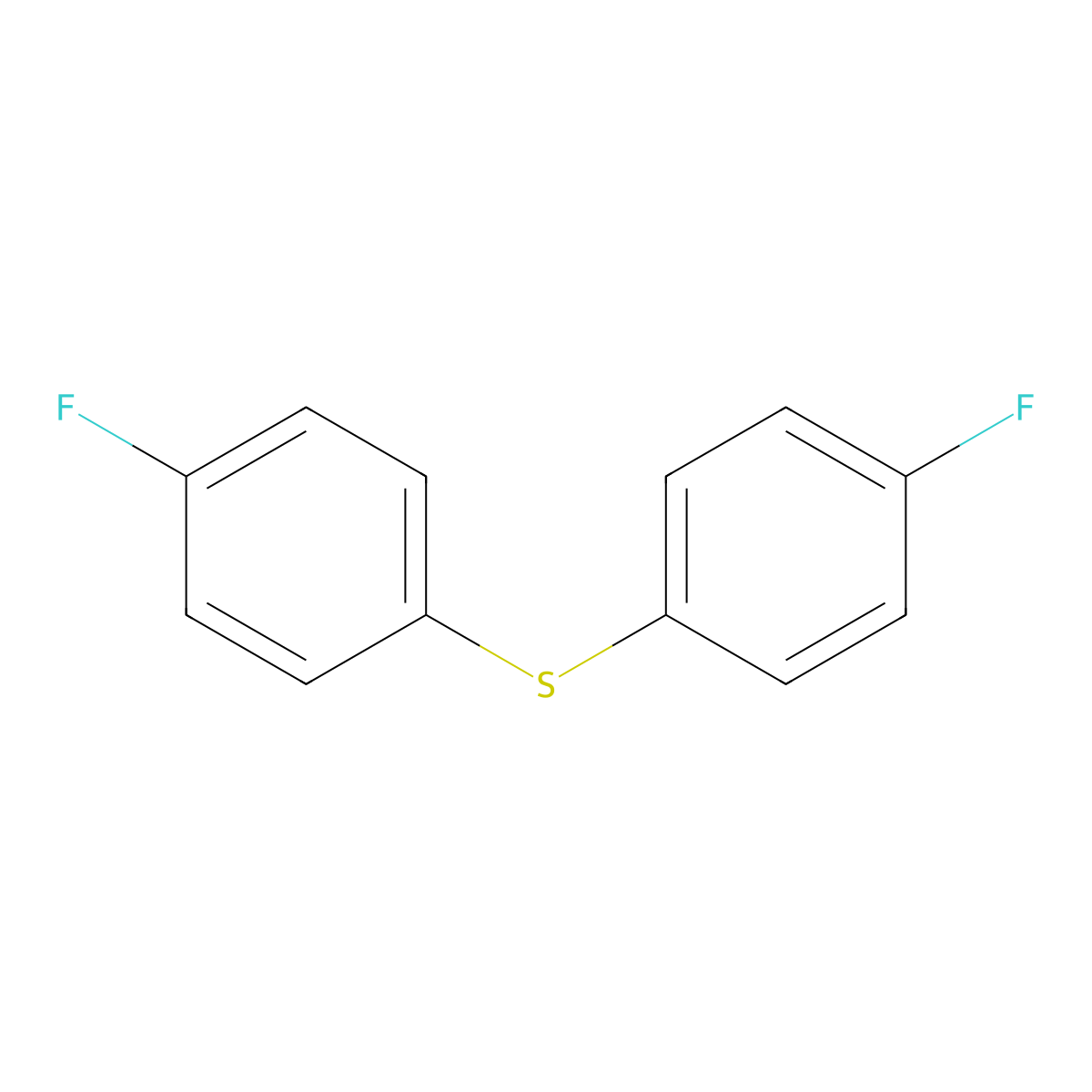 Bis(4-fluorophenyl)sulfane molecular structure, CAS 404-38-6