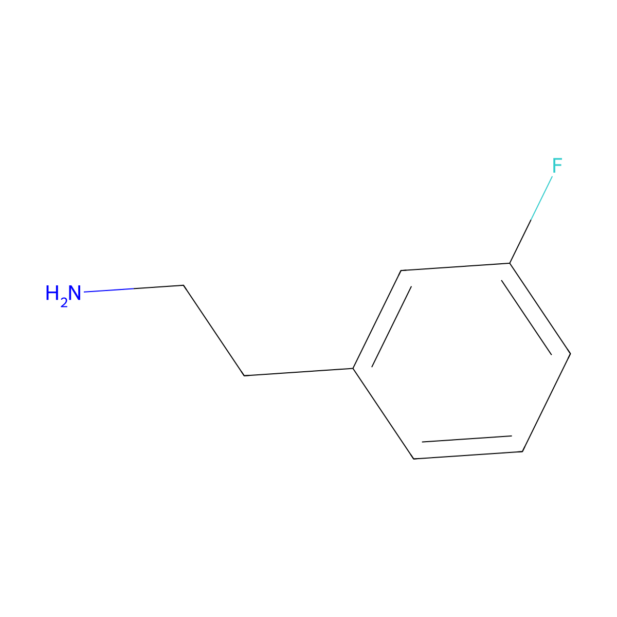 2-(3-Fluorophenyl)ethanamine molecular structure, CAS 404-70-6