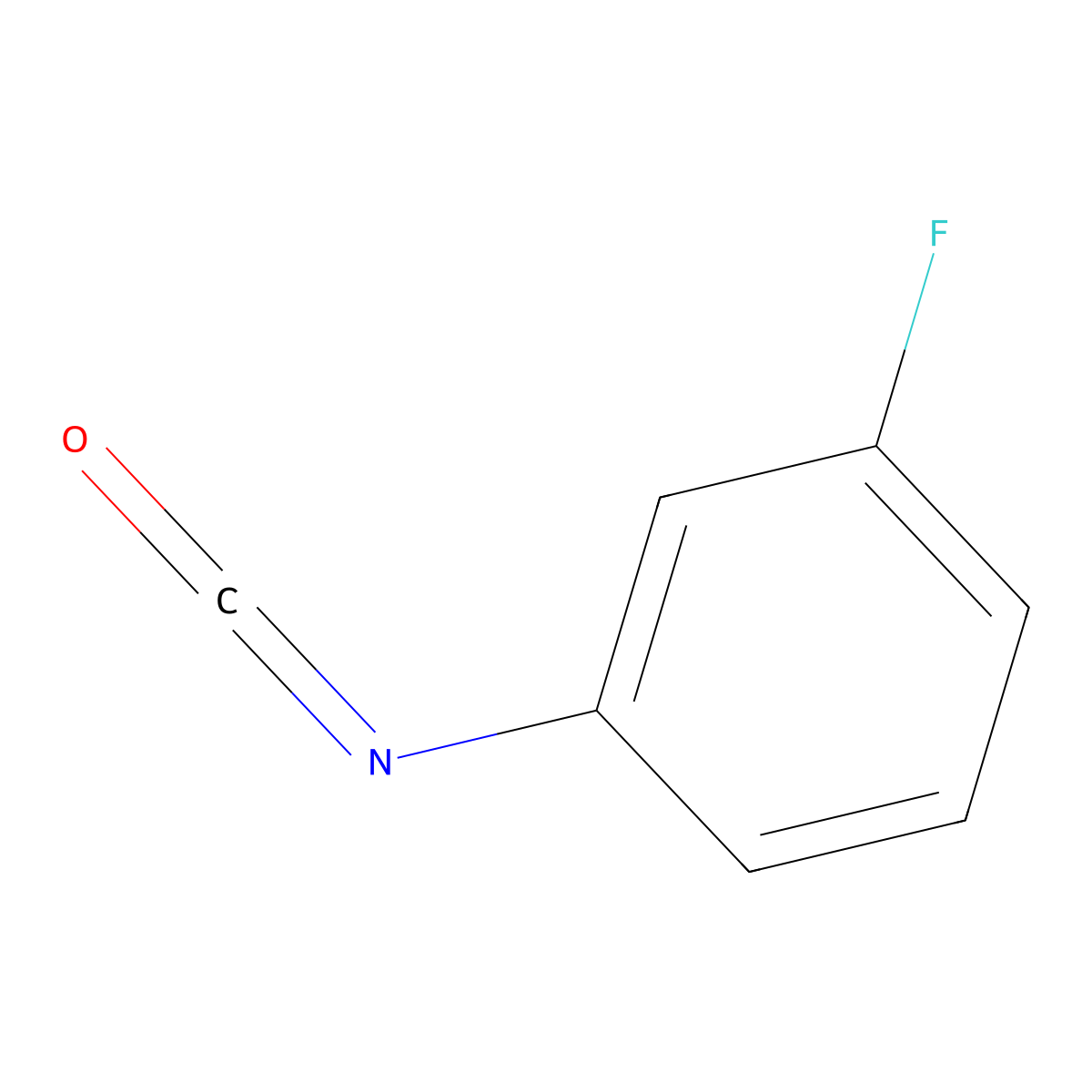 3-Fluorophenyl isocyanate molecular structure, CAS 404-71-7