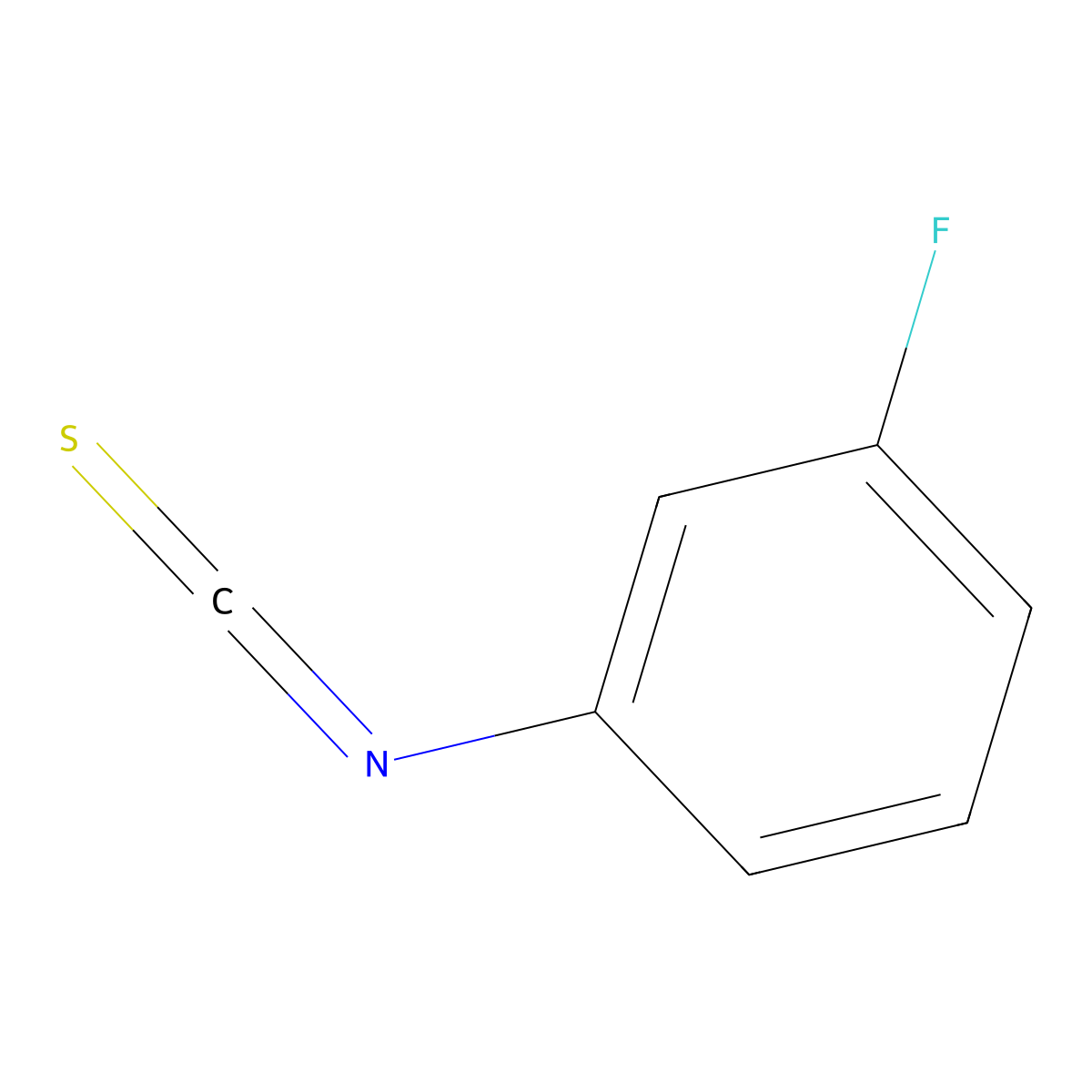 3-Fluorophenyl isothiocyanate molecular structure, CAS 404-72-8