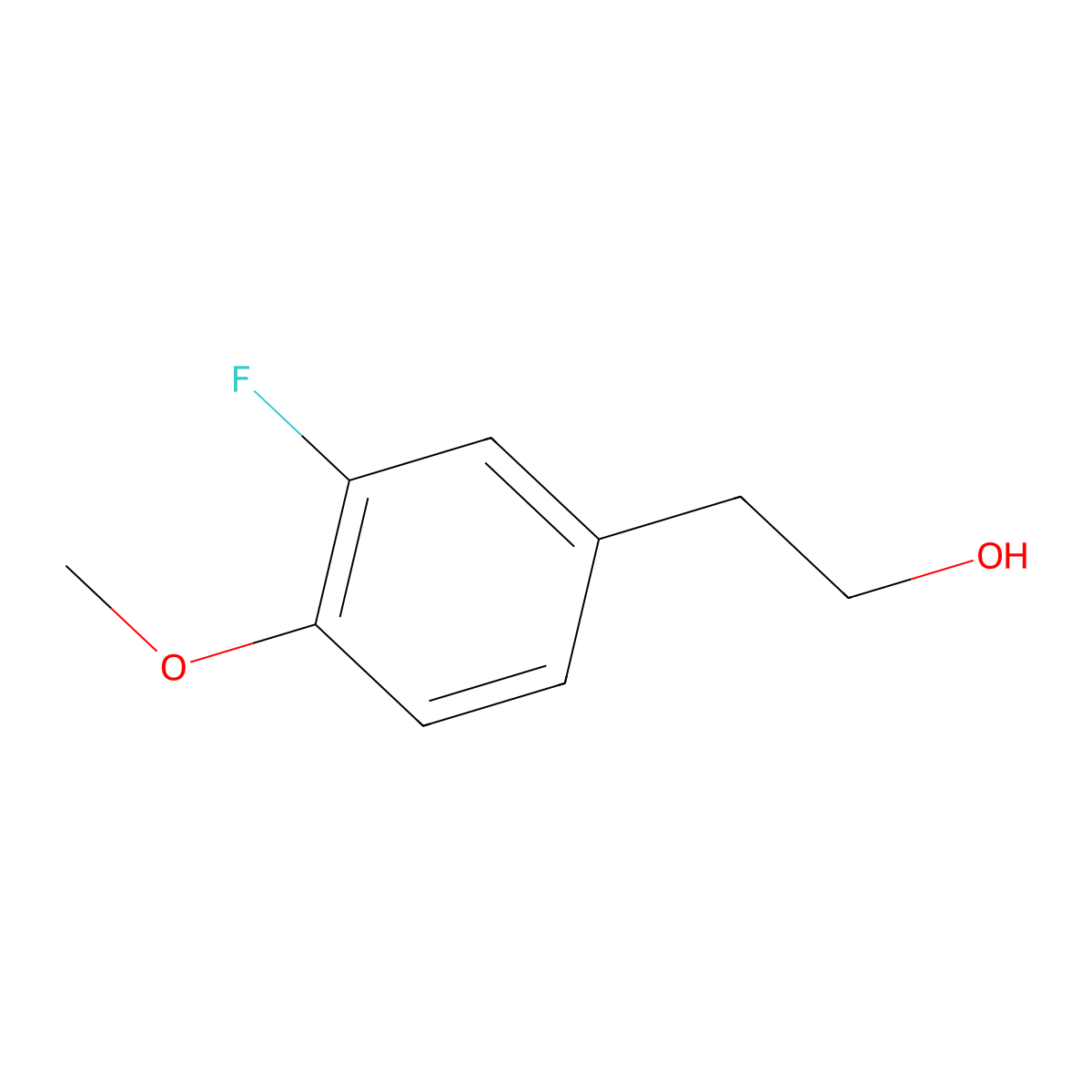 3-Fluoro-4-methoxyphenethyl alcohol molecular structure, CAS 404-91-1