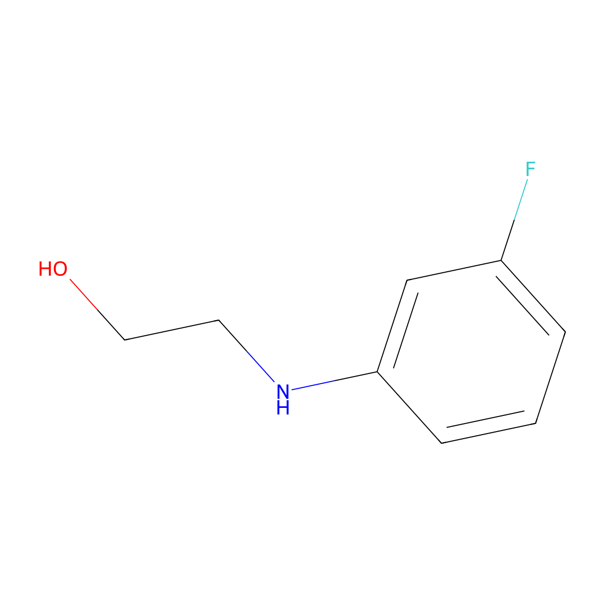 2-((3-Fluorophenyl)amino)ethanol molecular structure, CAS 404-95-5