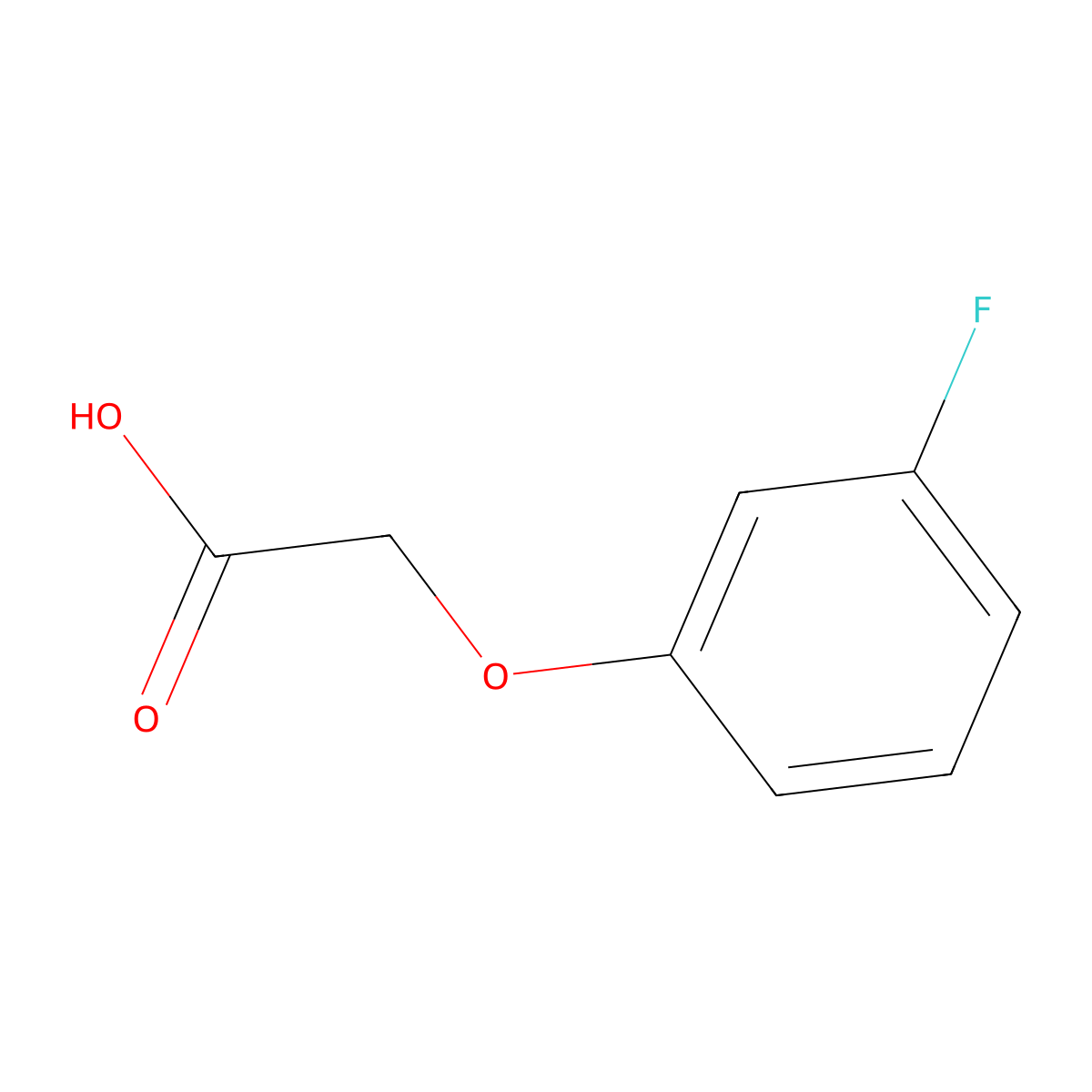 2-(3-Fluorophenoxy)acetic acid molecular structure, CAS 404-98-8