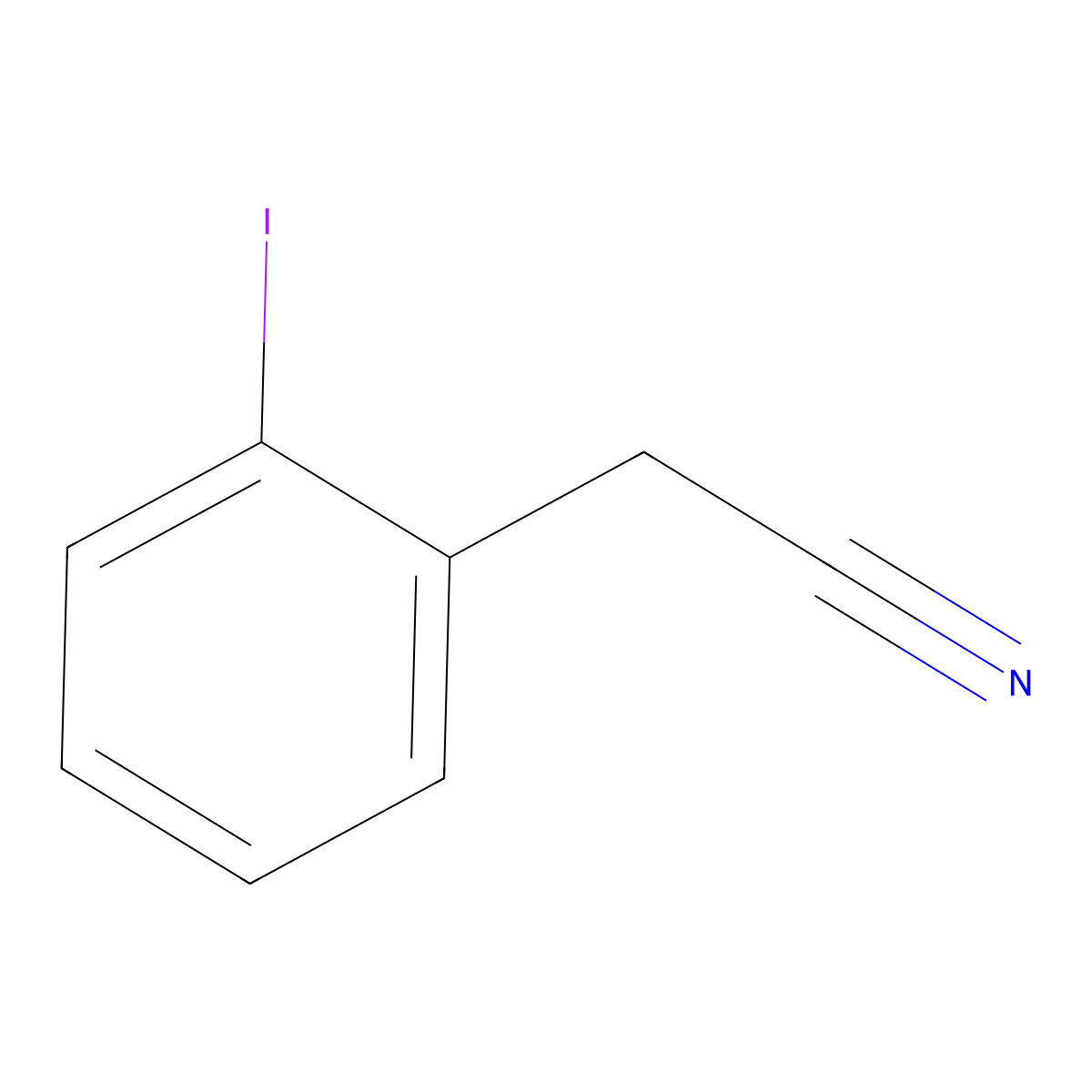 2-Iodophenylacetonitrile molecular structure, CAS 40400-15-5