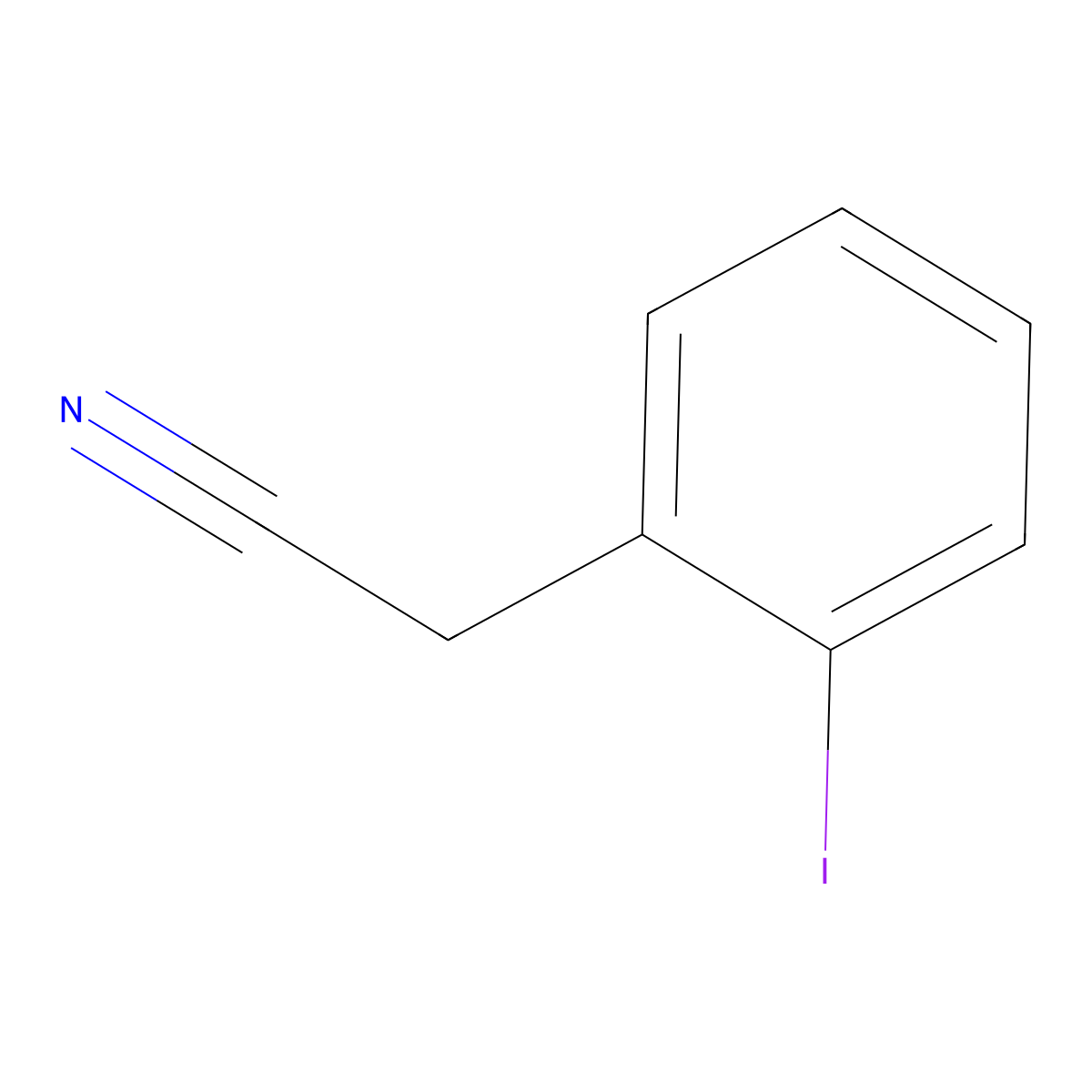2-Iodophenylacetonitrile molecular structure, CAS 40400-15-5