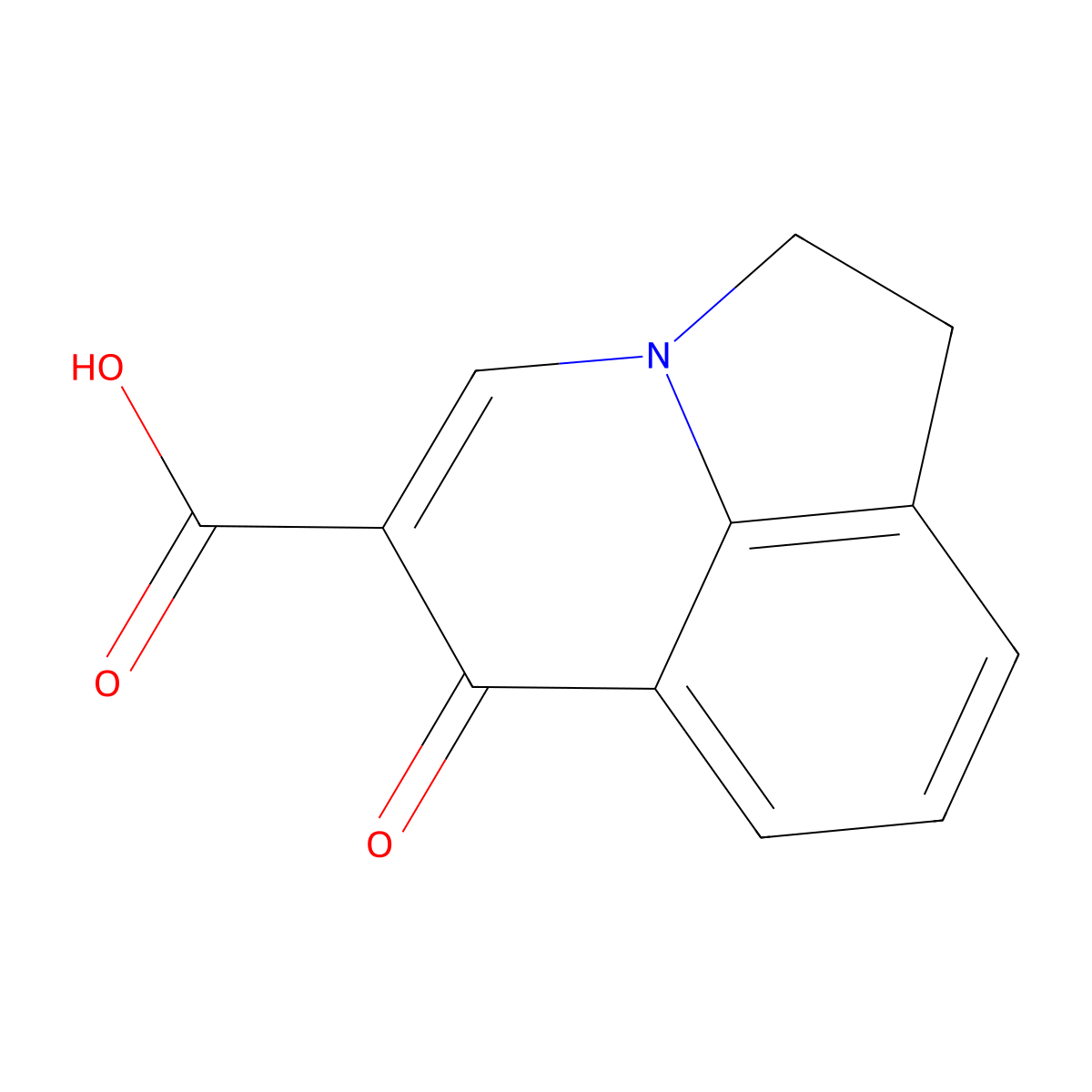 6-Oxo-1,2-dihydro-6H-pyrrolo[3,2,1-ij]quinoline-5-carboxylic acid molecular structure, CAS 40400-68-8