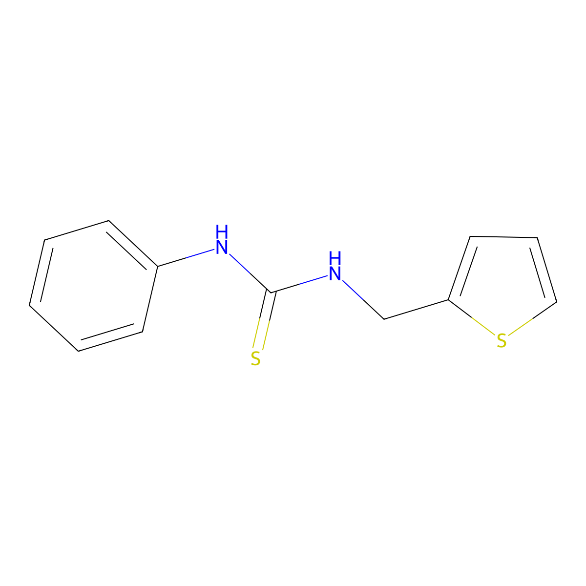 1-Phenyl-3-(thiophen-2-ylmethyl)thiourea molecular structure, CAS 404006-03-7