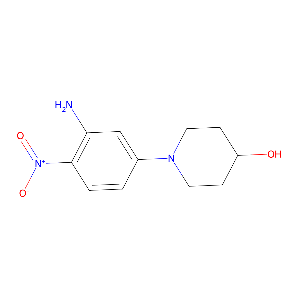 1-(3-Amino-4-nitrophenyl)piperidin-4-ol molecular structure, CAS 404009-22-9