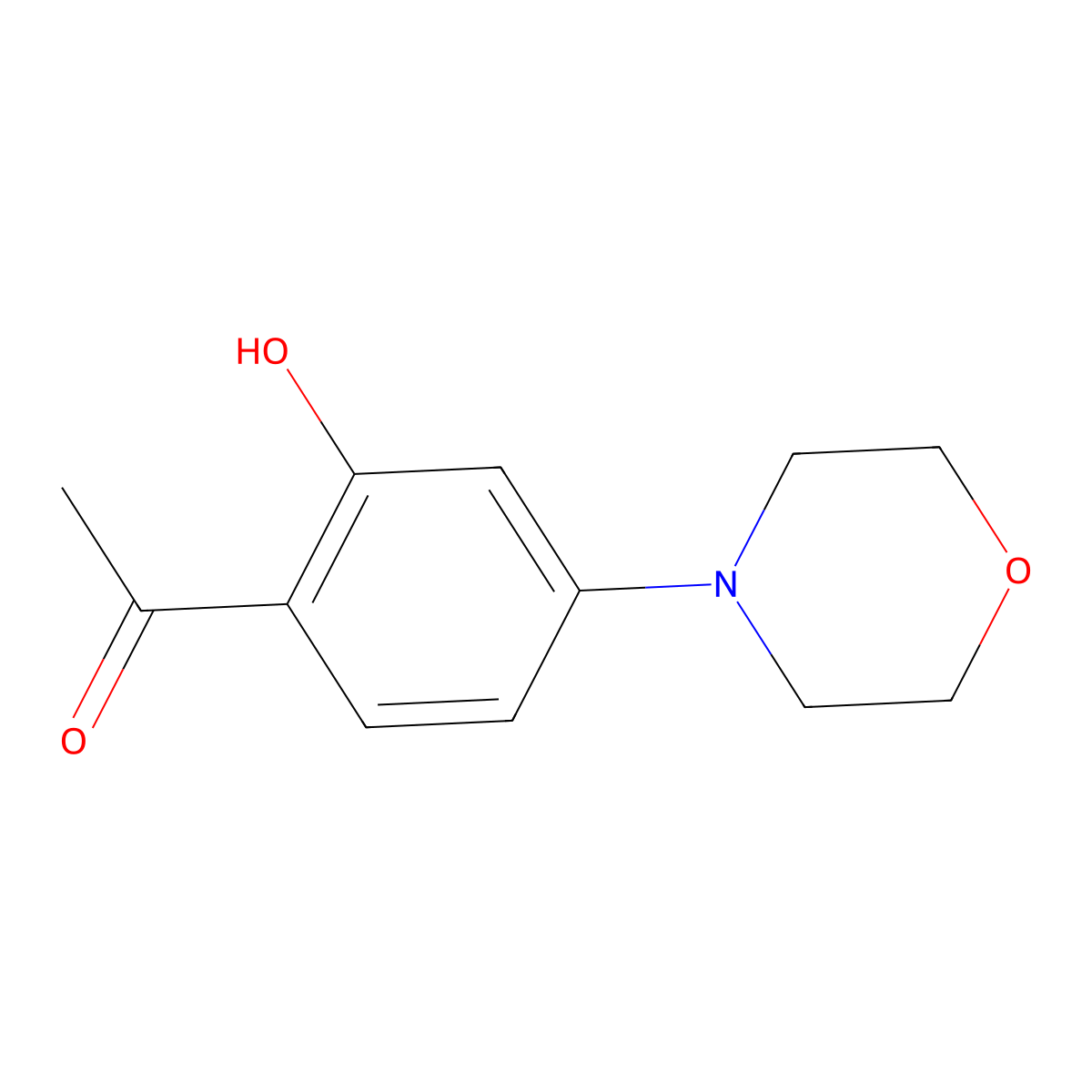 1-(2-Hydroxy-4-morpholin-4-ylphenyl)ethanone molecular structure, CAS 404009-40-1