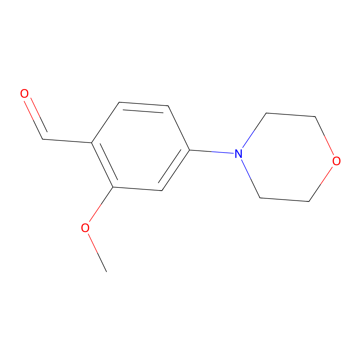 2-Methoxy-4-morpholin-4-yl-benzaldehyde molecular structure, CAS 404009-68-3
