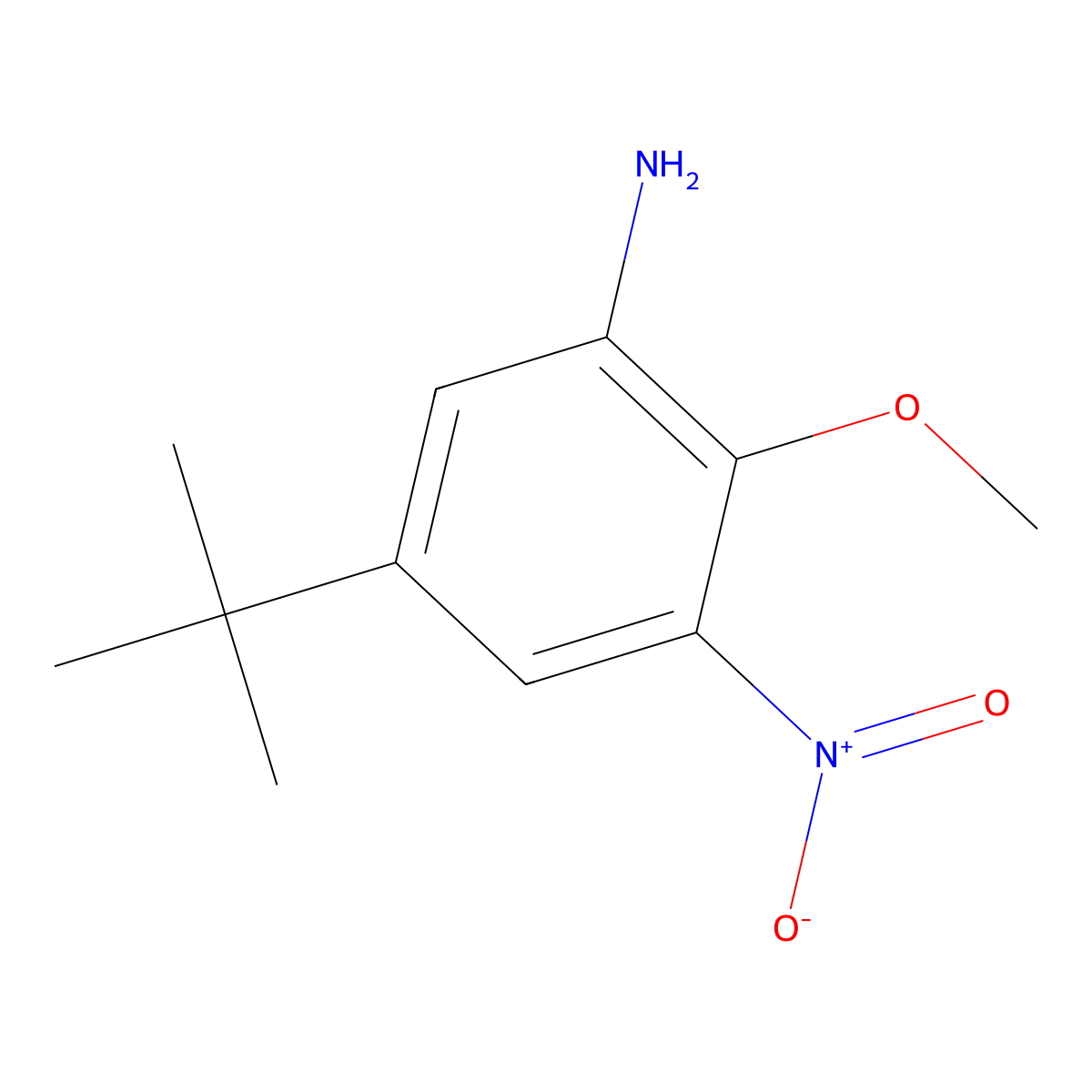 5-(tert-Butyl)-2-methoxy-3-nitroaniline molecular structure, CAS 404010-31-7
