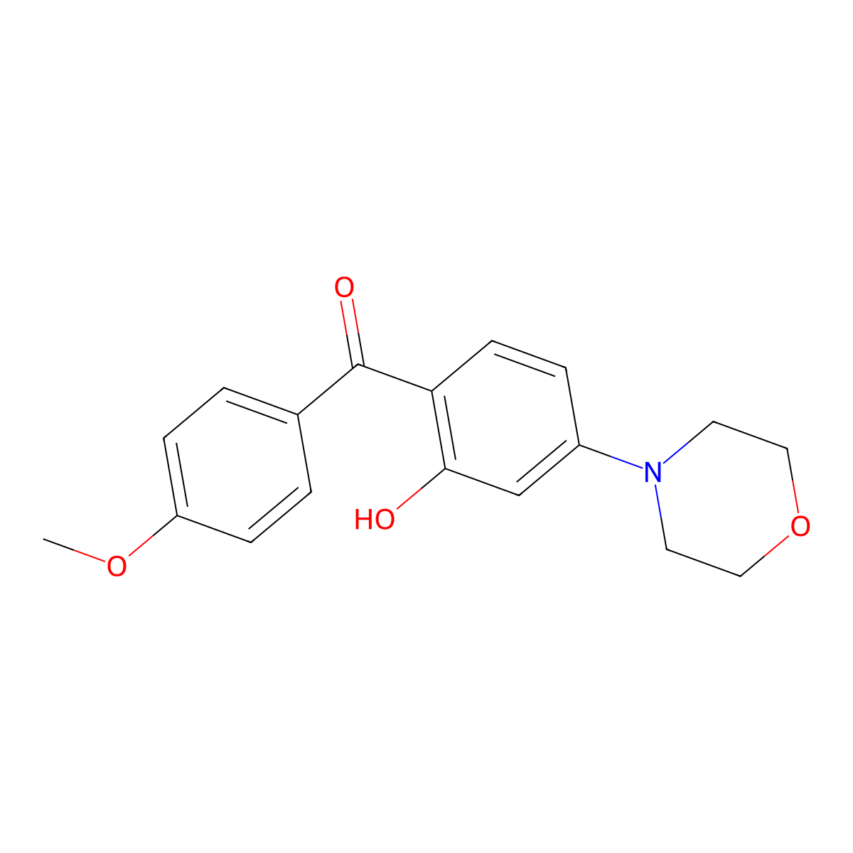 (2-Hydroxy-4-morpholinophenyl)(4-methoxyphenyl)methanone molecular structure, CAS 404010-32-8
