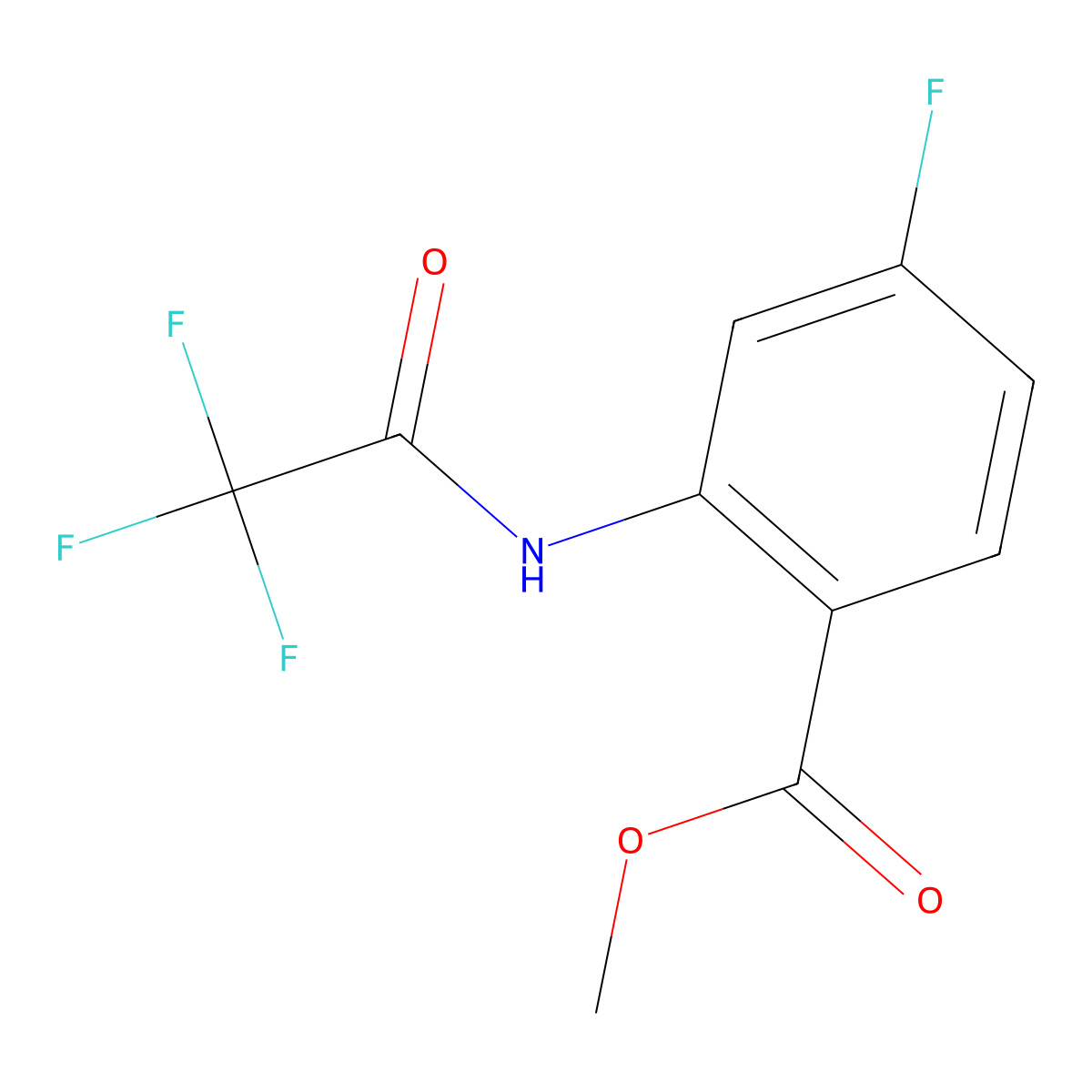 Methyl 4-fluoro-2-(trifluoroacetamido)benzoate molecular structure, CAS 404010-71-5