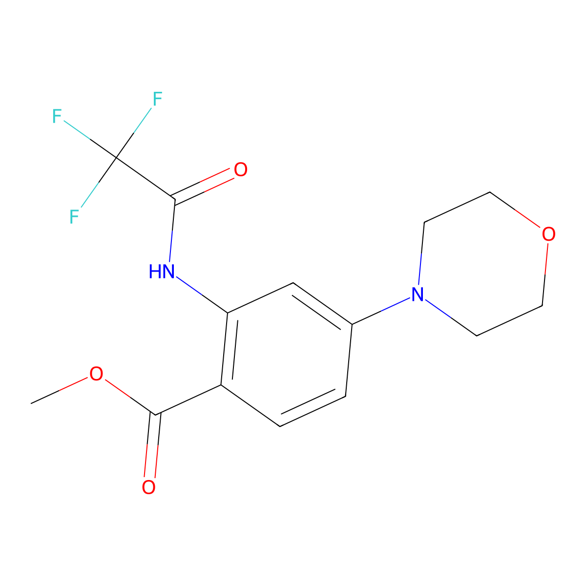 Methyl 4-Morpholino-2-(trifluoroacetamido)benzoate molecular structure, CAS 404010-73-7