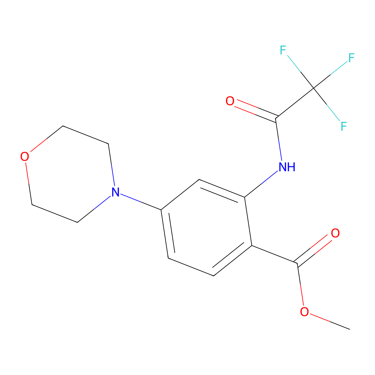 Methyl 4-Morpholino-2-(trifluoroacetamido)benzoate molecular structure, CAS 404010-73-7