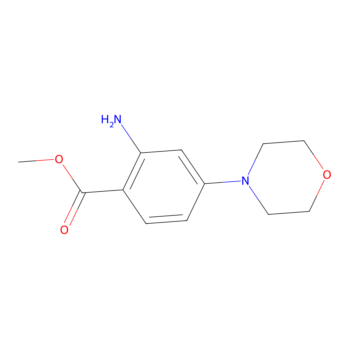 Methyl 2-amino-4-morpholinobenzoate molecular structure, CAS 404010-84-0
