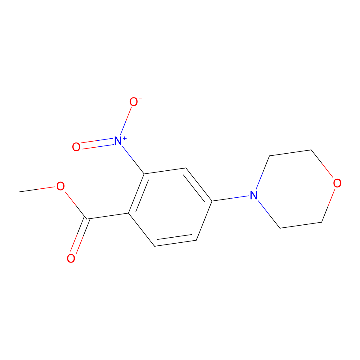 Methyl 4-morpholino-2-nitrobenzoate molecular structure, CAS 404010-97-5