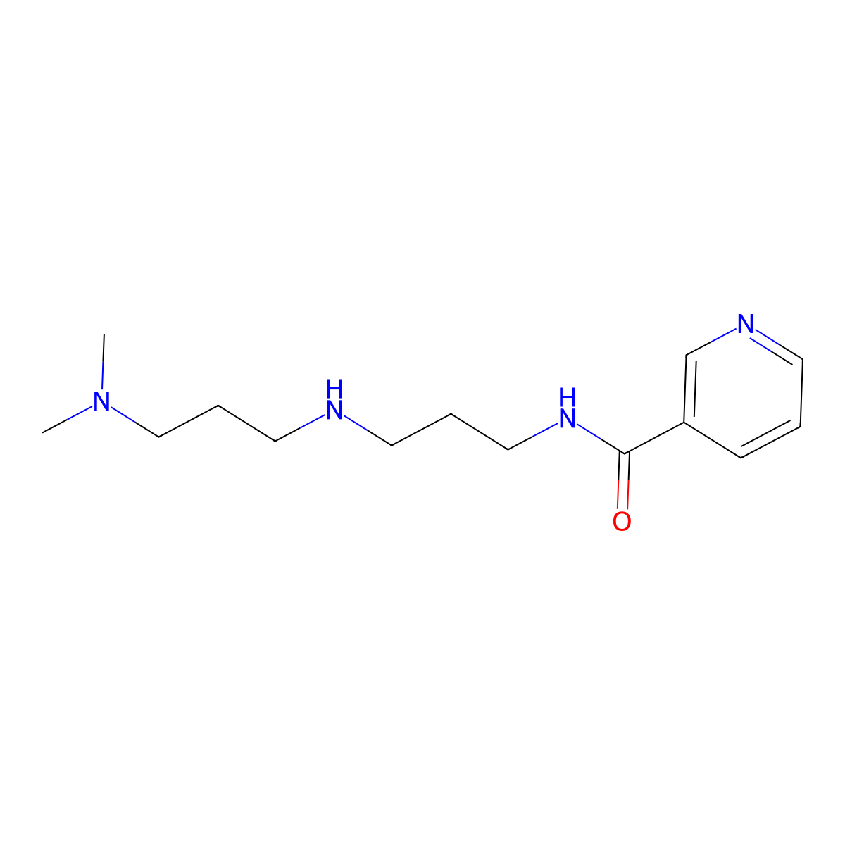 N-[3-(3-Dimethylamino-propylamino)-propyl]-nicotinamide molecular structure, CAS 404013-89-4