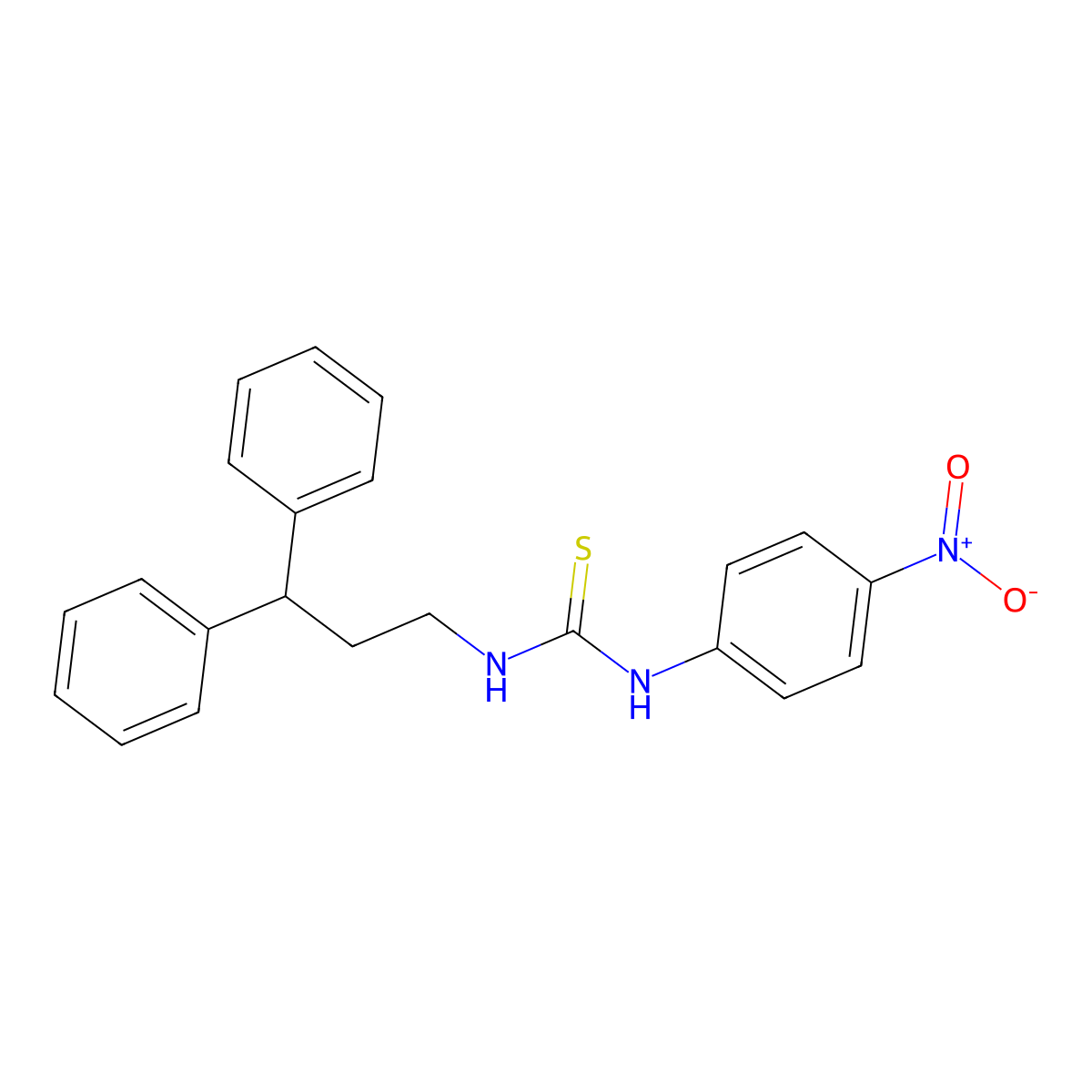 1-(3,3-Diphenylpropyl)-3-(4-nitrophenyl)thiourea molecular structure, CAS 404015-97-0