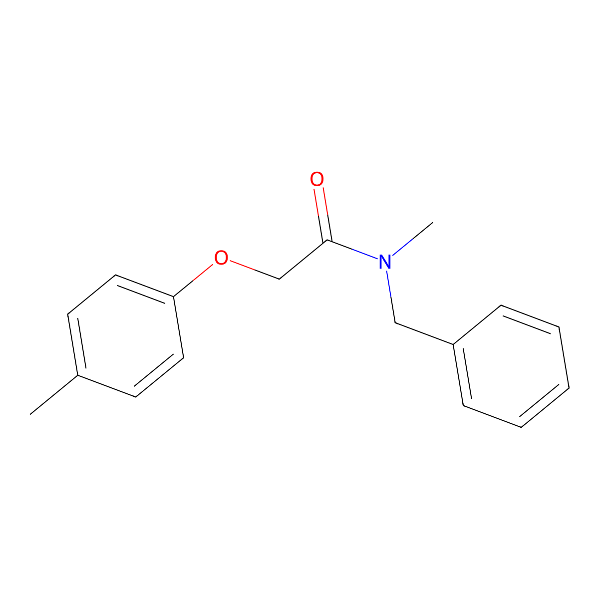 N-benzyl-N-methyl-2-(4-methylphenoxy)acetamide molecular structure, CAS 404016-79-1