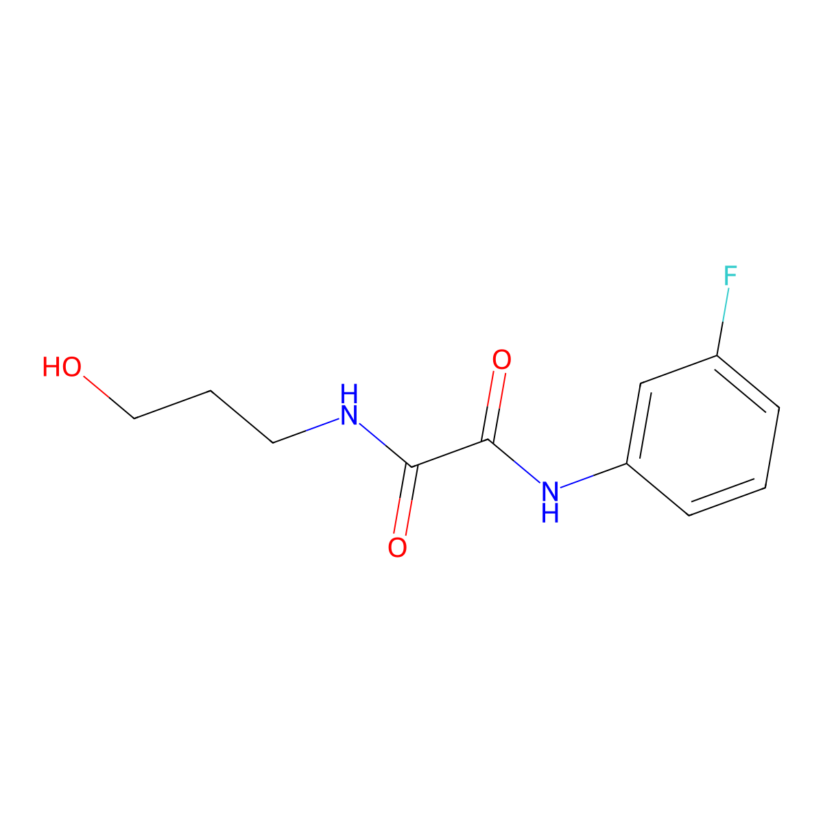 N'-(3-fluorophenyl)-N-(3-hydroxypropyl)oxamide molecular structure, CAS 404019-56-3