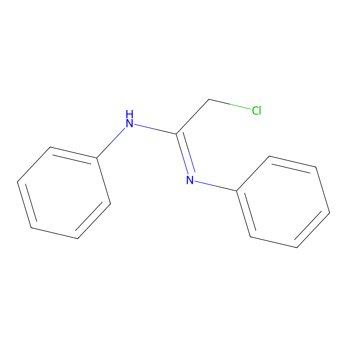 2-chloro-N,N'-diphenylethanimidamide molecular structure, CAS 40403-43-8