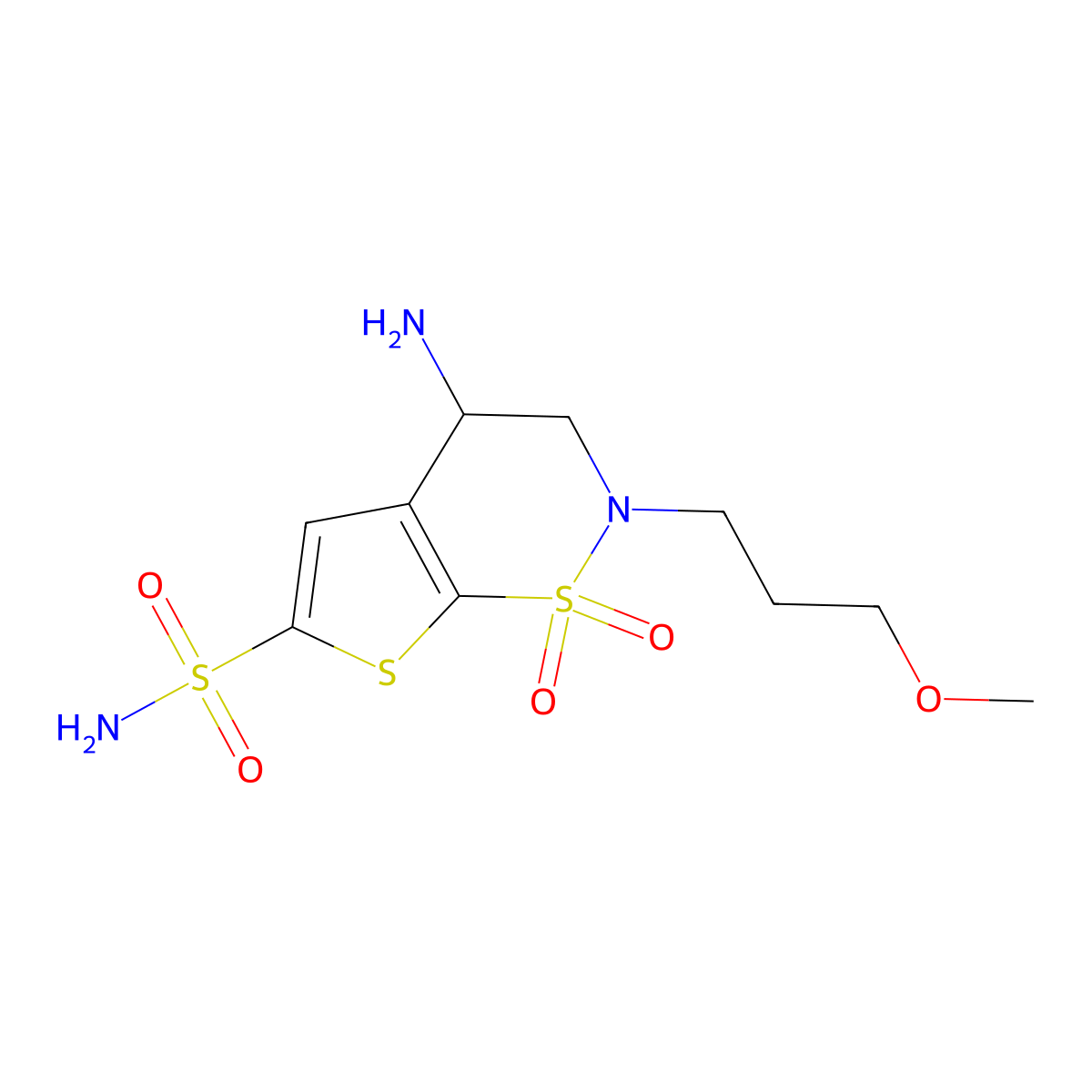 N-Desethyl Brinzolamide molecular structure, CAS 404034-55-5