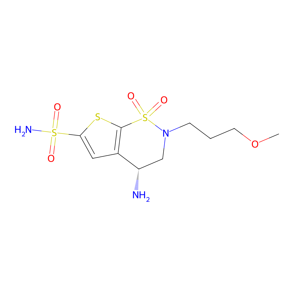 N-Desethyl Brinzolamide molecular structure, CAS 404034-55-5