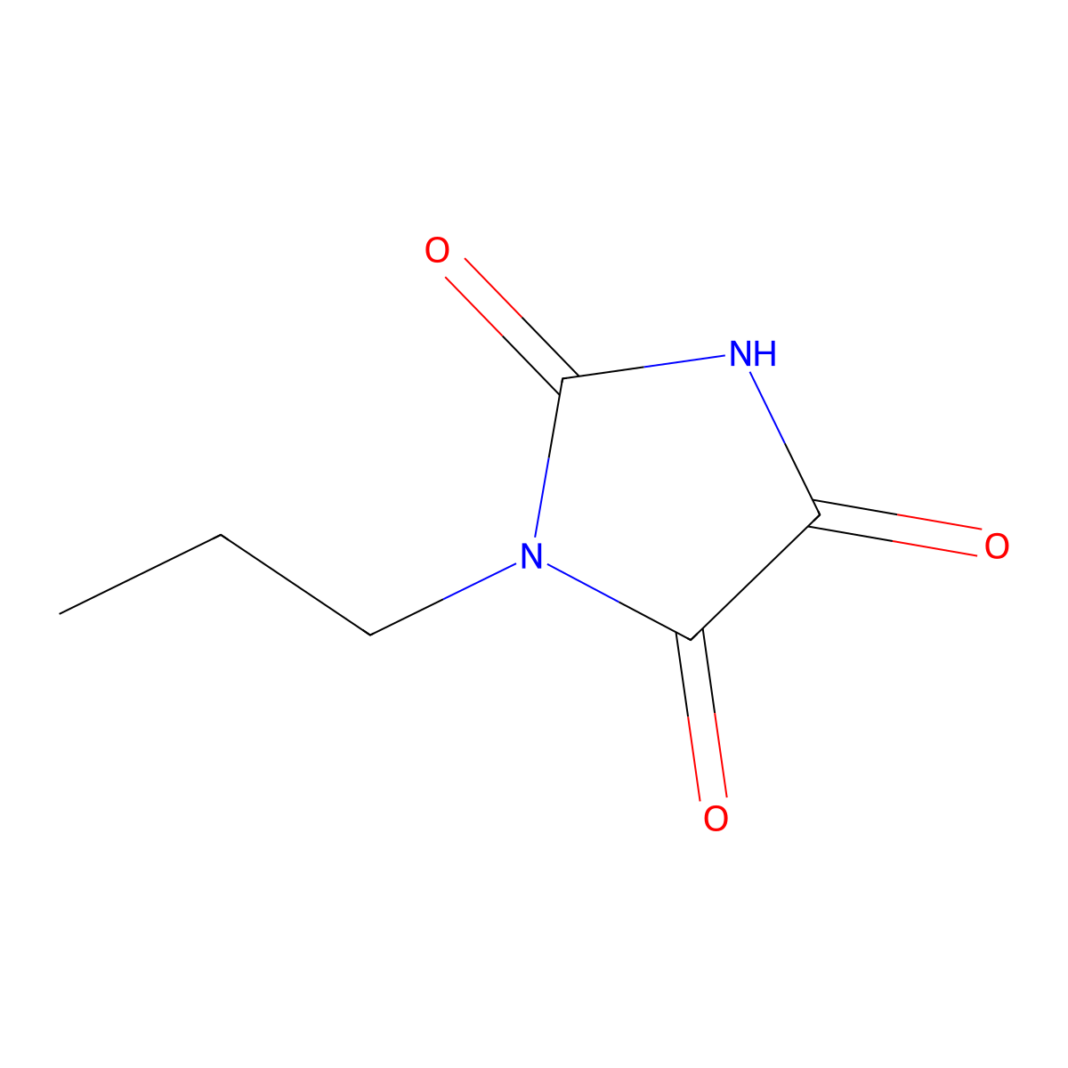 1-Propylimidazolidine-2,4,5-trione molecular structure, CAS 40408-38-6