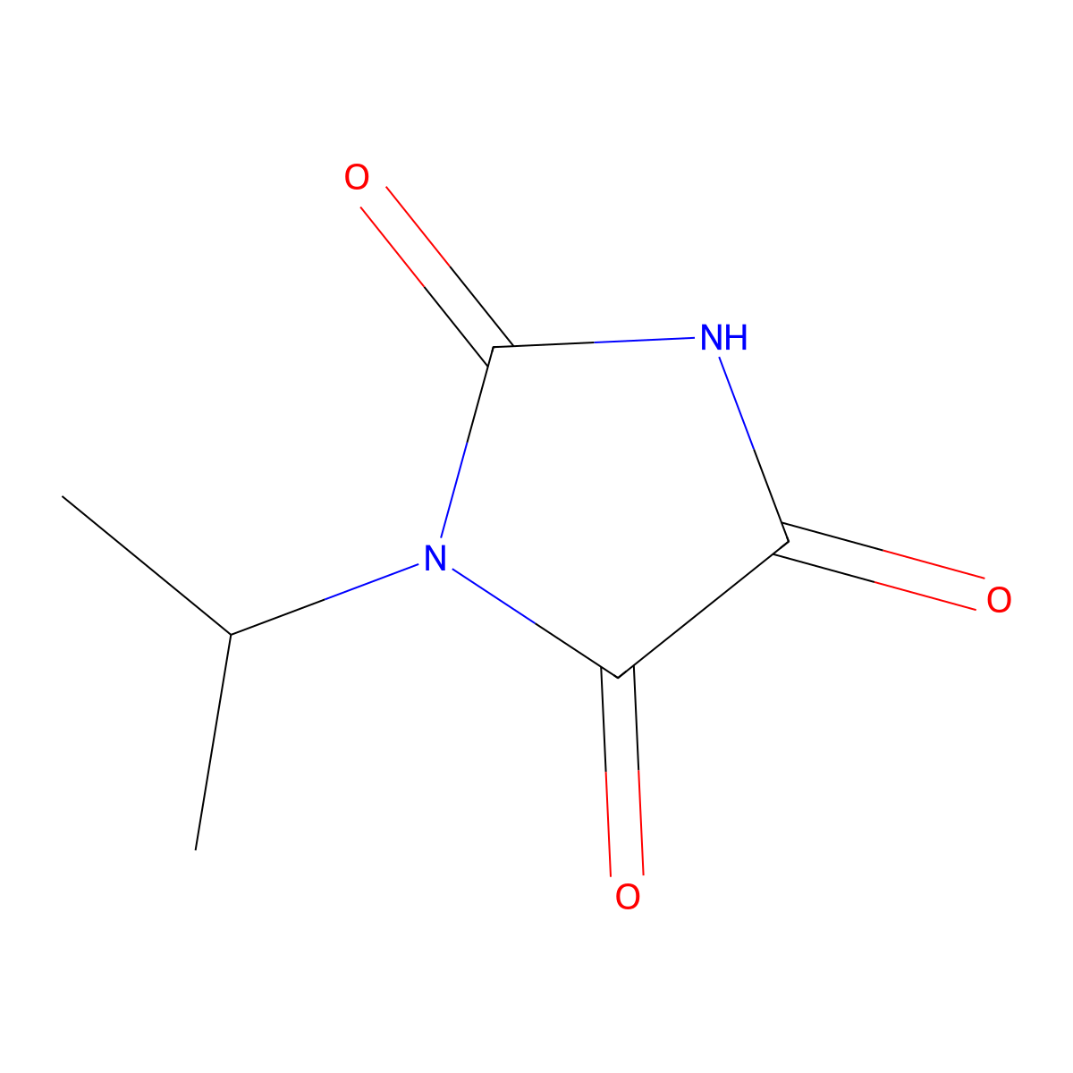1-Isopropylimidazolidine-2,4,5-trione molecular structure, CAS 40408-39-7