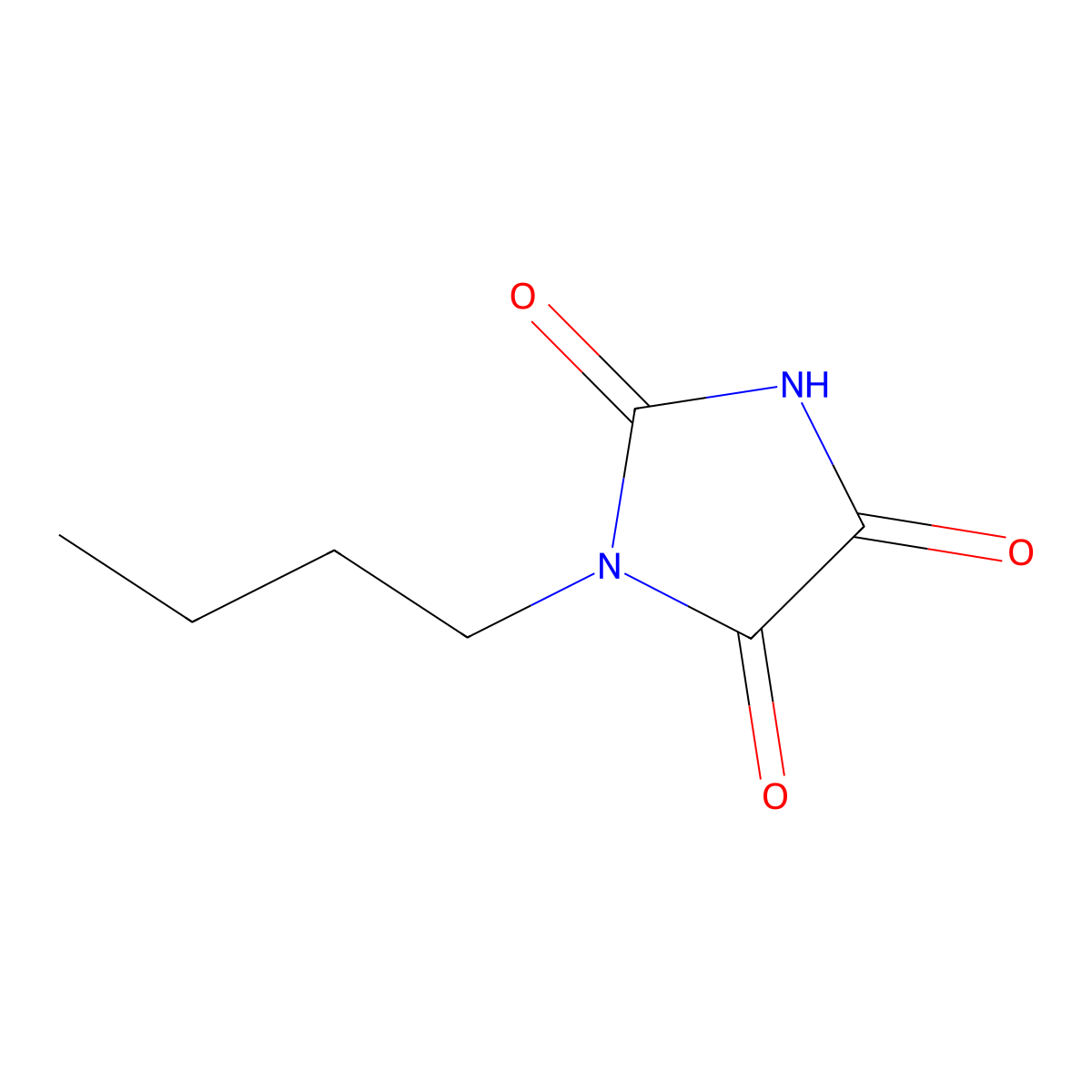 1-Butylimidazolidine-2,4,5-trione molecular structure, CAS 40408-40-0