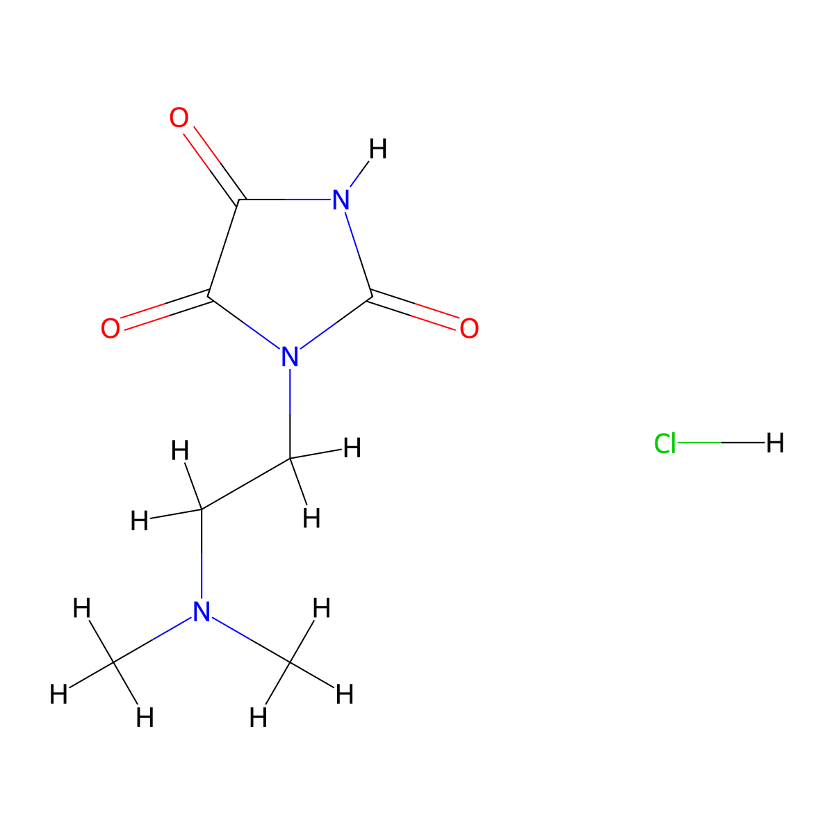 1-[2-(Dimethylamino)ethyl]imidazolidine-2,4,5-trione hydrochloride molecular structure, CAS 40408-45-5