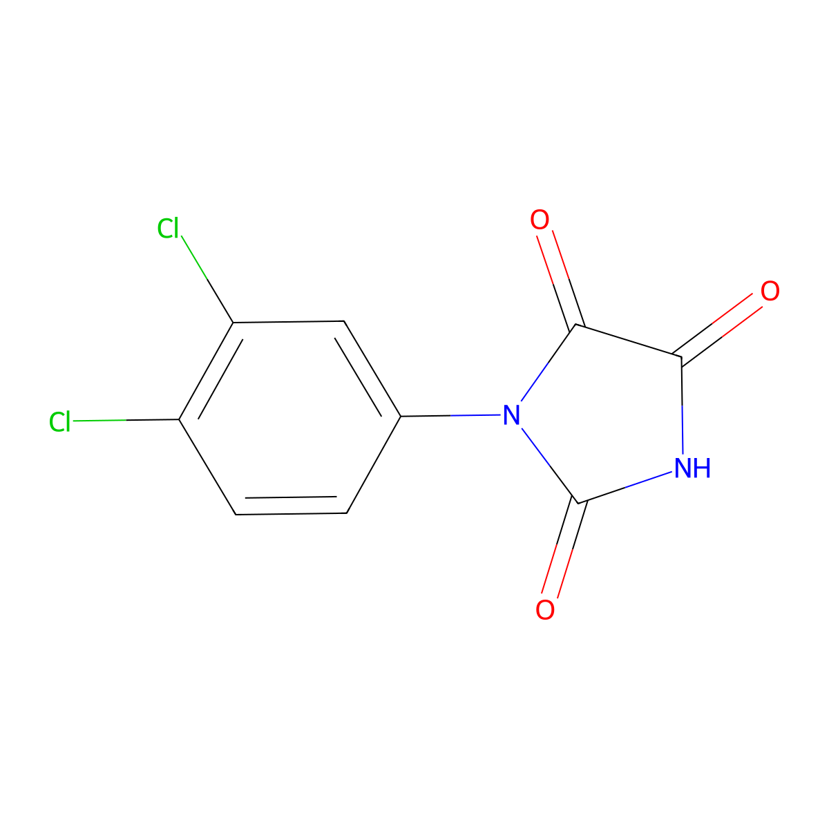1-(3,4-Dichlorophenyl)imidazolidine-2,4,5-trione molecular structure, CAS 40408-57-9