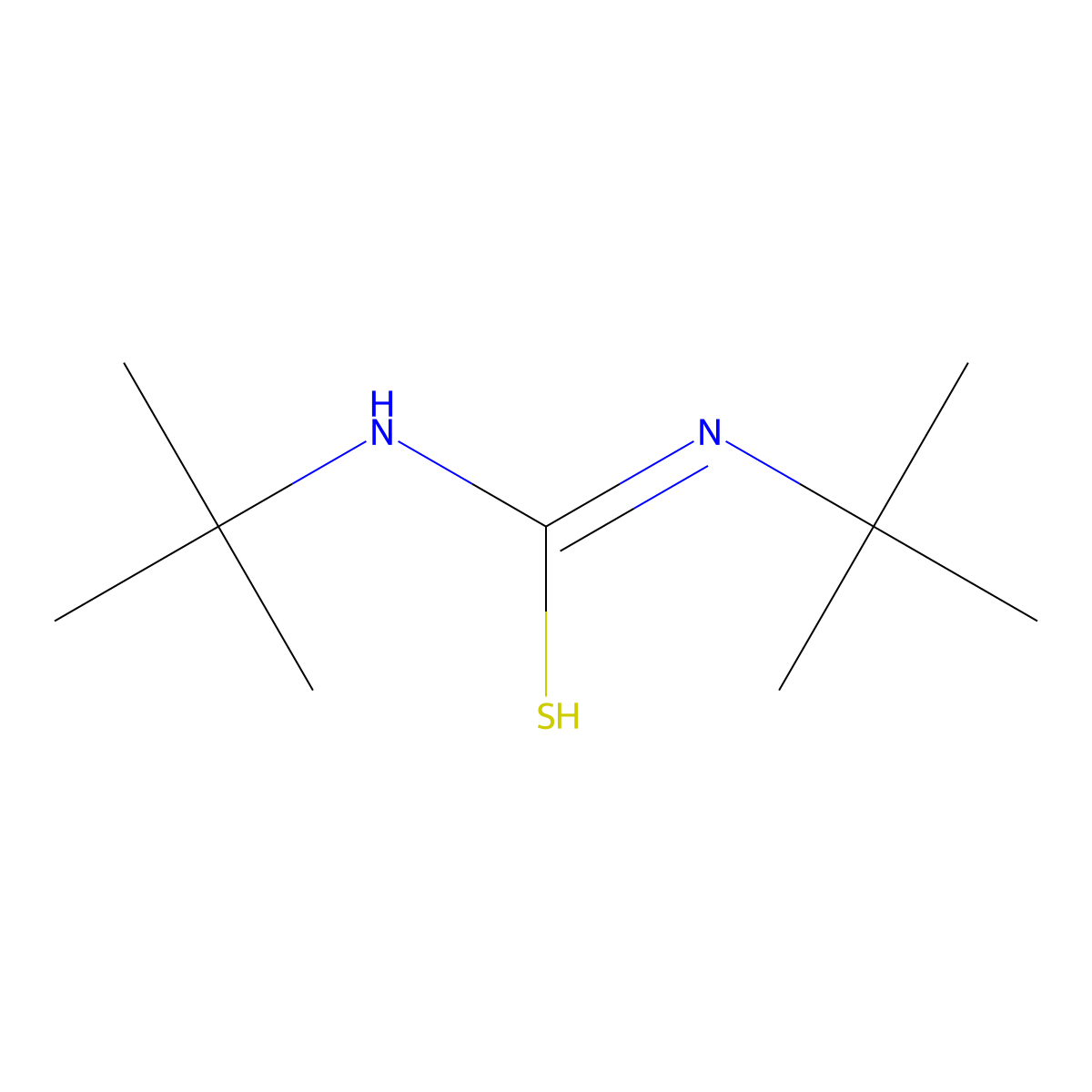 N,N'-ditert-butylcarbamimidothioic acid molecular structure, CAS 4041-95-6
