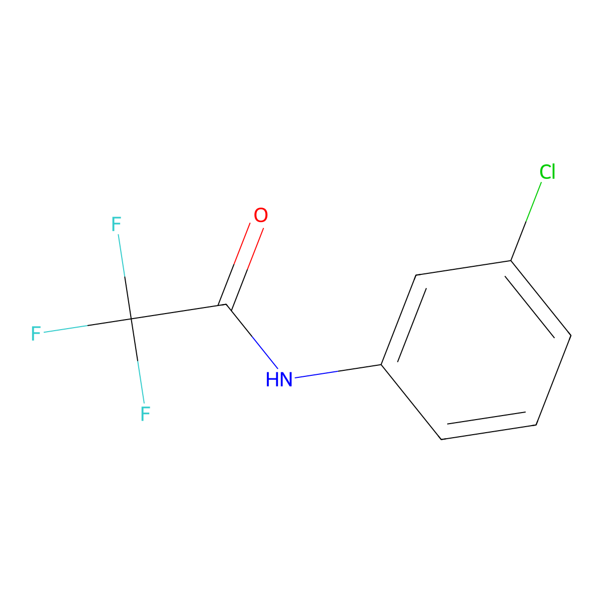 N-(3-chlorophenyl)-2,2,2-trifluoroacetamide molecular structure, CAS 40410-54-6