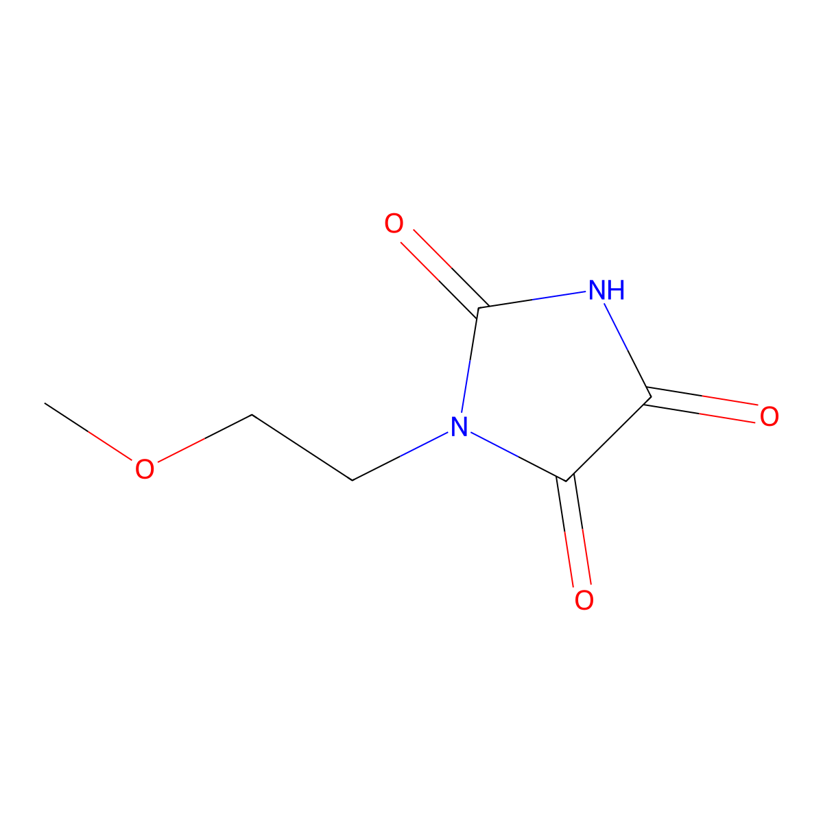 1-(2-Methoxyethyl)imidazolidine-2,4,5-trione molecular structure, CAS 40411-22-1