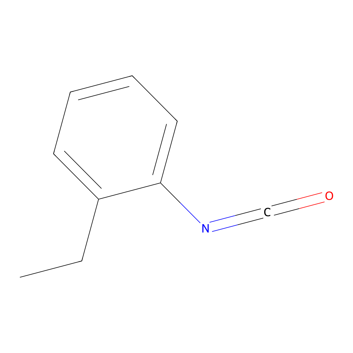 2-Ethylphenyl isocyanate molecular structure, CAS 40411-25-4