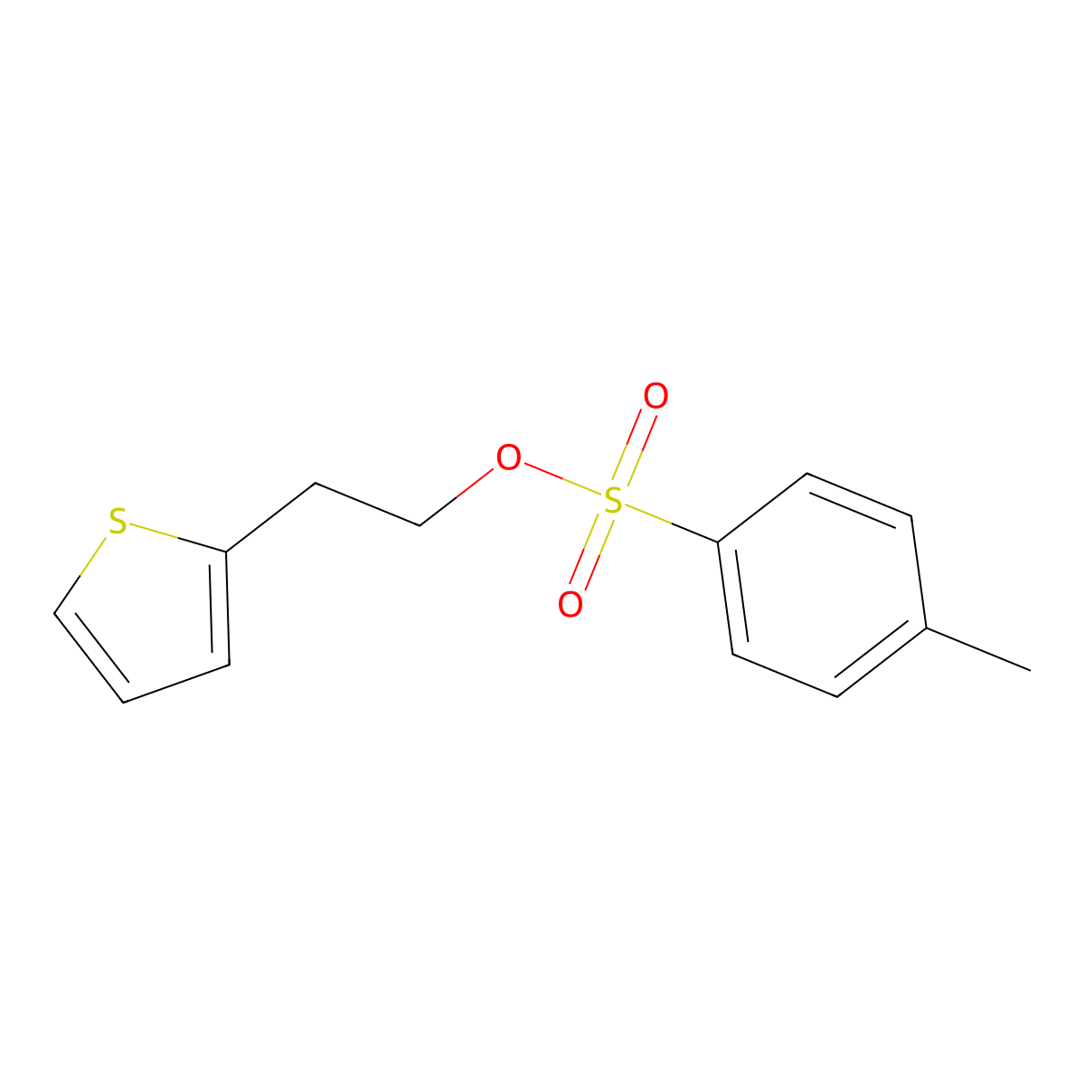 2-Thiopheneethanol tosylate molecular structure, CAS 40412-06-4