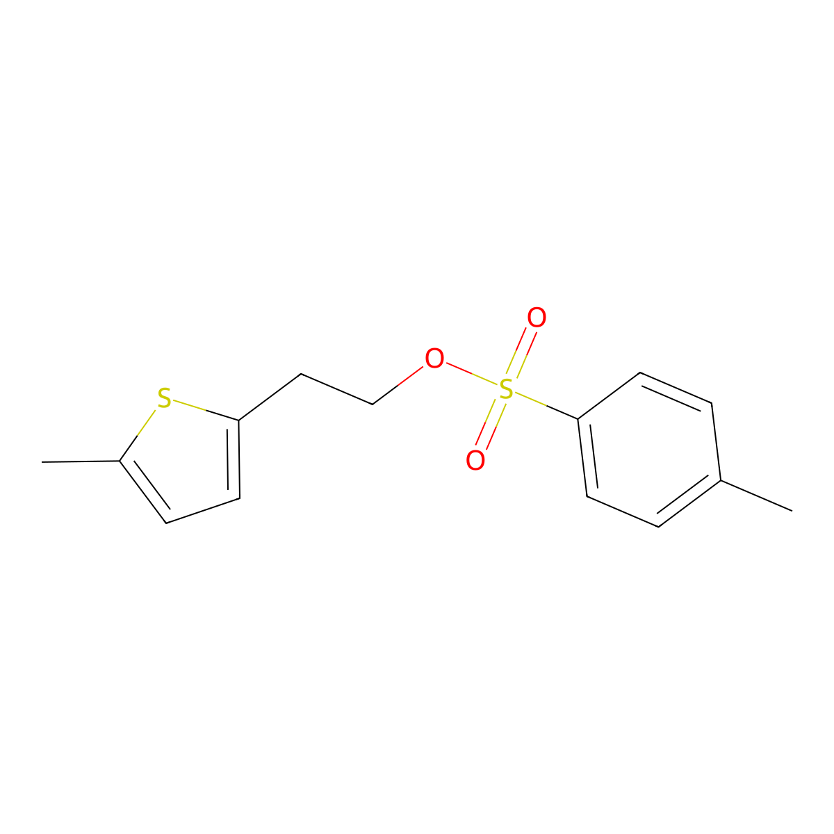 2-(5-Methylthiophen-2-yl)ethyl 4-methylbenzene-1-sulfonate molecular structure, CAS 40412-07-5