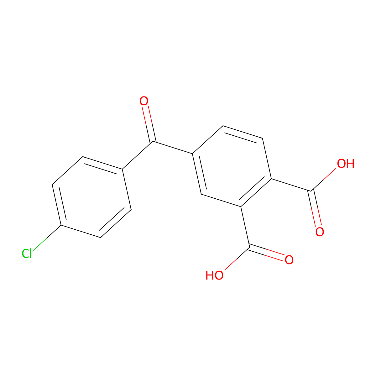 4-(4-Chlorobenzoyl)phthalic acid molecular structure, CAS 40415-14-3