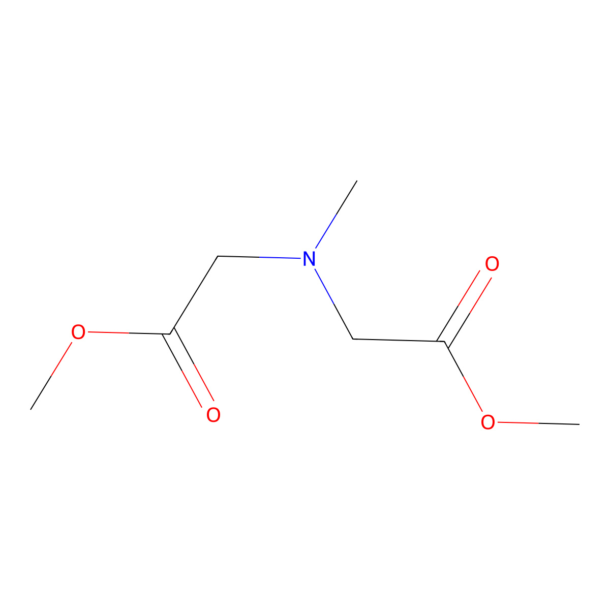 Methyl 2-[(2-methoxy-2-oxoethyl)(methyl)amino]acetate molecular structure, CAS 40418-38-0