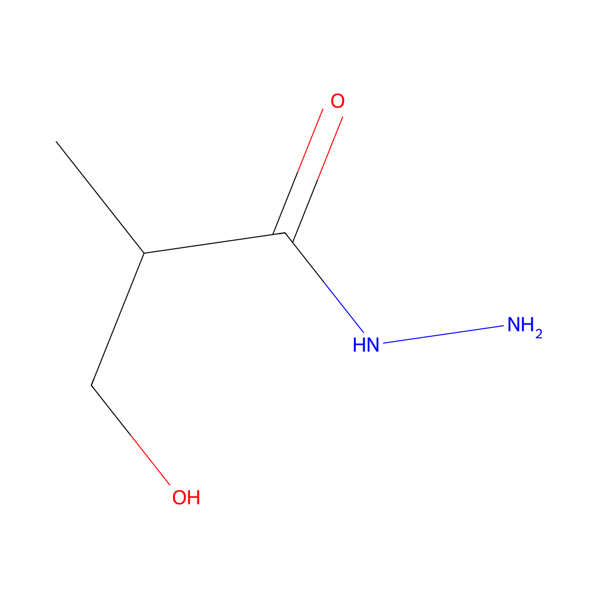 (2R)-3-hydroxy-2-methylpropanehydrazide molecular structure, CAS 4042-45-9