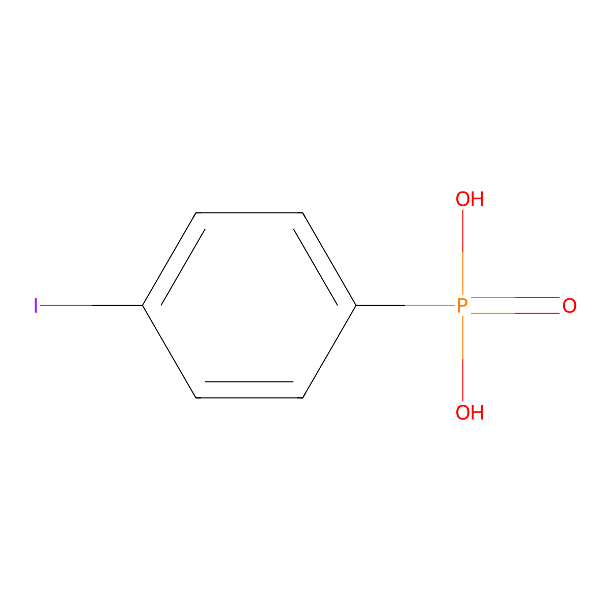 (4-Iodophenyl)phosphonic acid molecular structure, CAS 4042-59-5