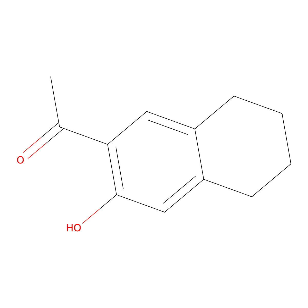 1-(3-Hydroxy-5,6,7,8-tetrahydronaphthalen-2-yl)ethanone molecular structure, CAS 40420-05-1