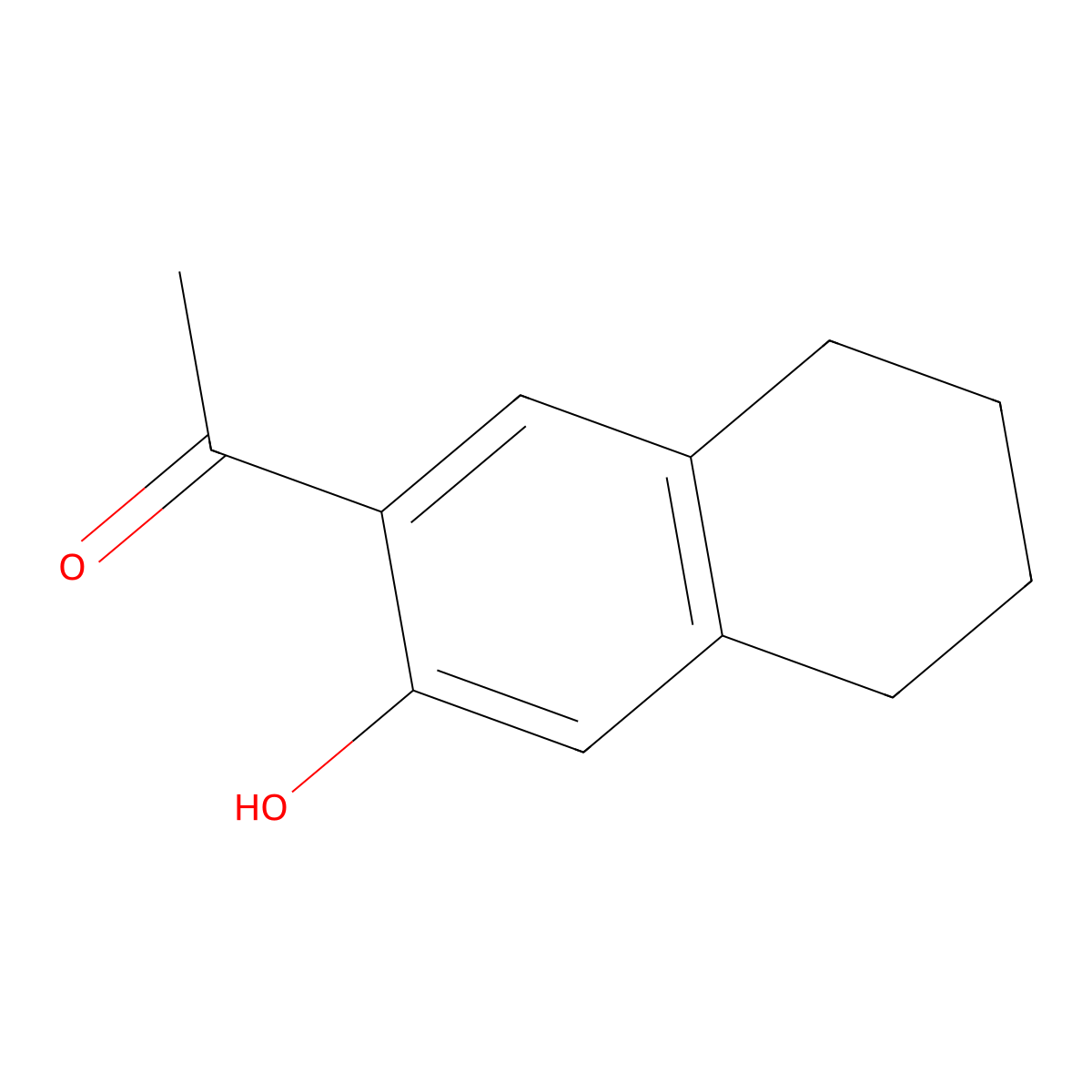 1-(3-Hydroxy-5,6,7,8-tetrahydronaphthalen-2-yl)ethanone molecular structure, CAS 40420-05-1