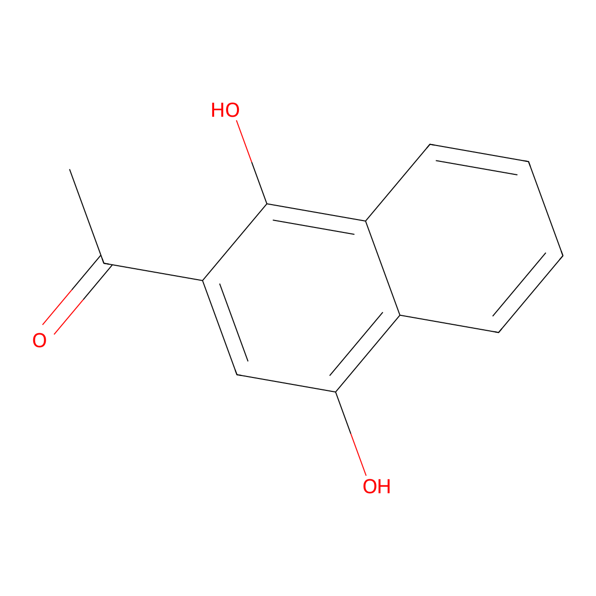 1-(1,4-Dihydroxy-2-naphthyl)ethanone molecular structure, CAS 40420-48-2