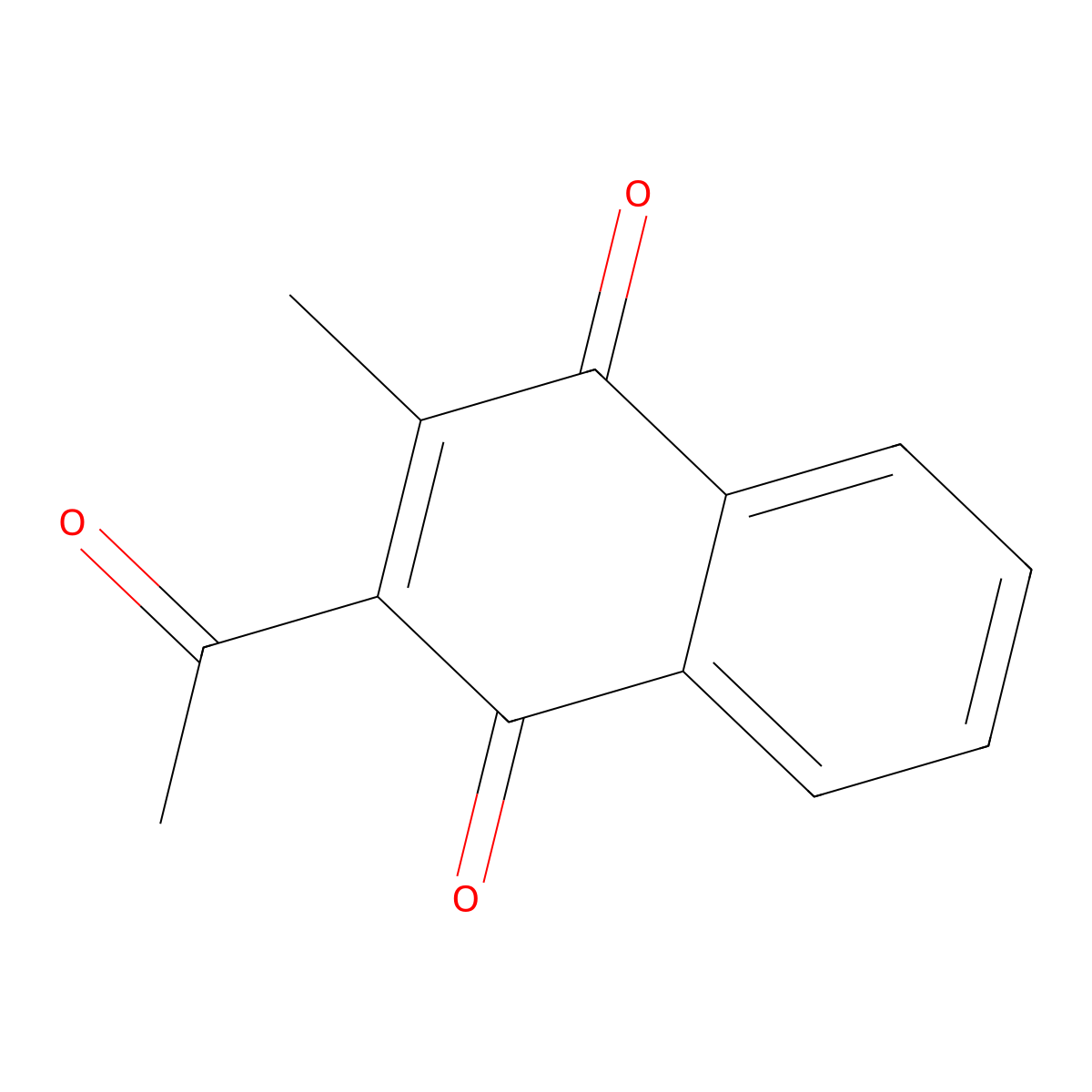 2-Acetyl-3-methylnaphthalene-1,4-dione molecular structure, CAS 40420-50-6