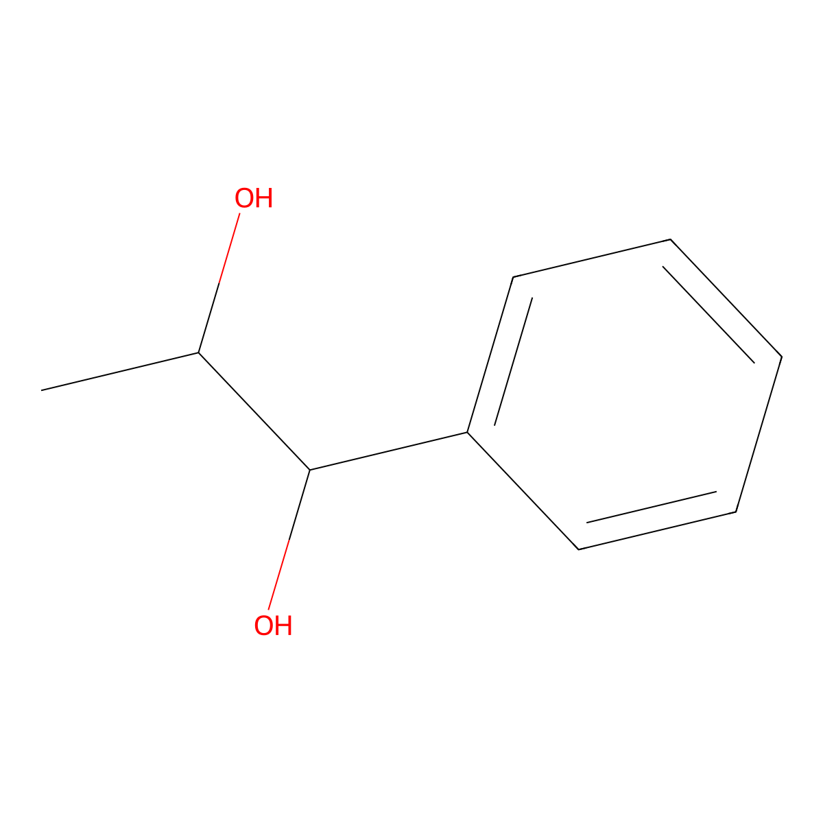 (1R,2S)-1-Phenylpropane-1,2-diol molecular structure, CAS 40421-52-1