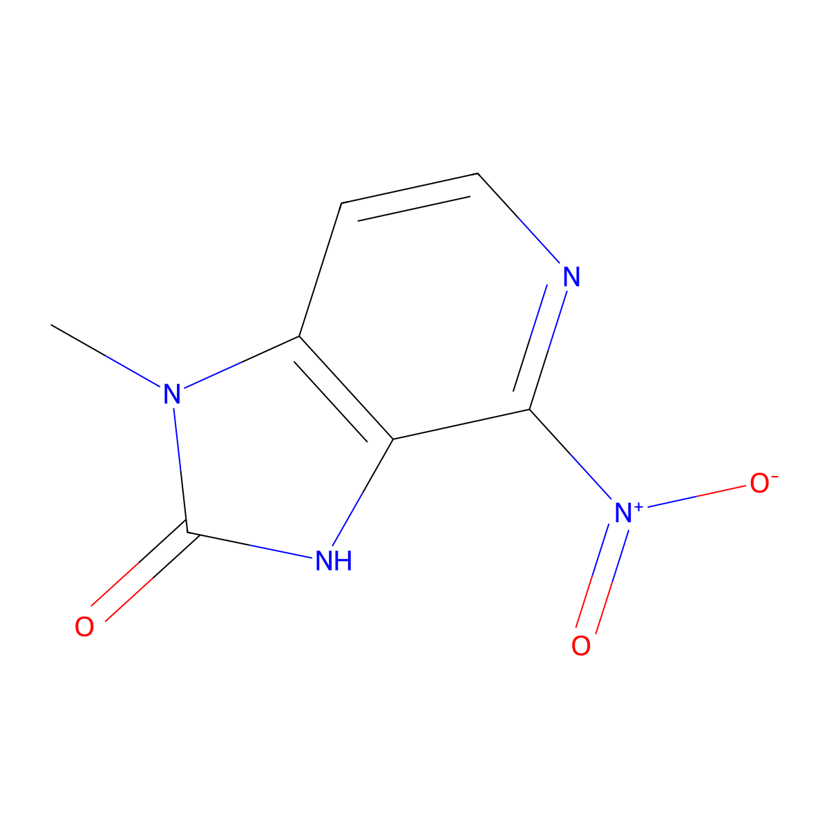 1-methyl-4-nitro-1H,2H,3H-imidazo[4,5-c]pyridin-2-one molecular structure, CAS 40423-50-5