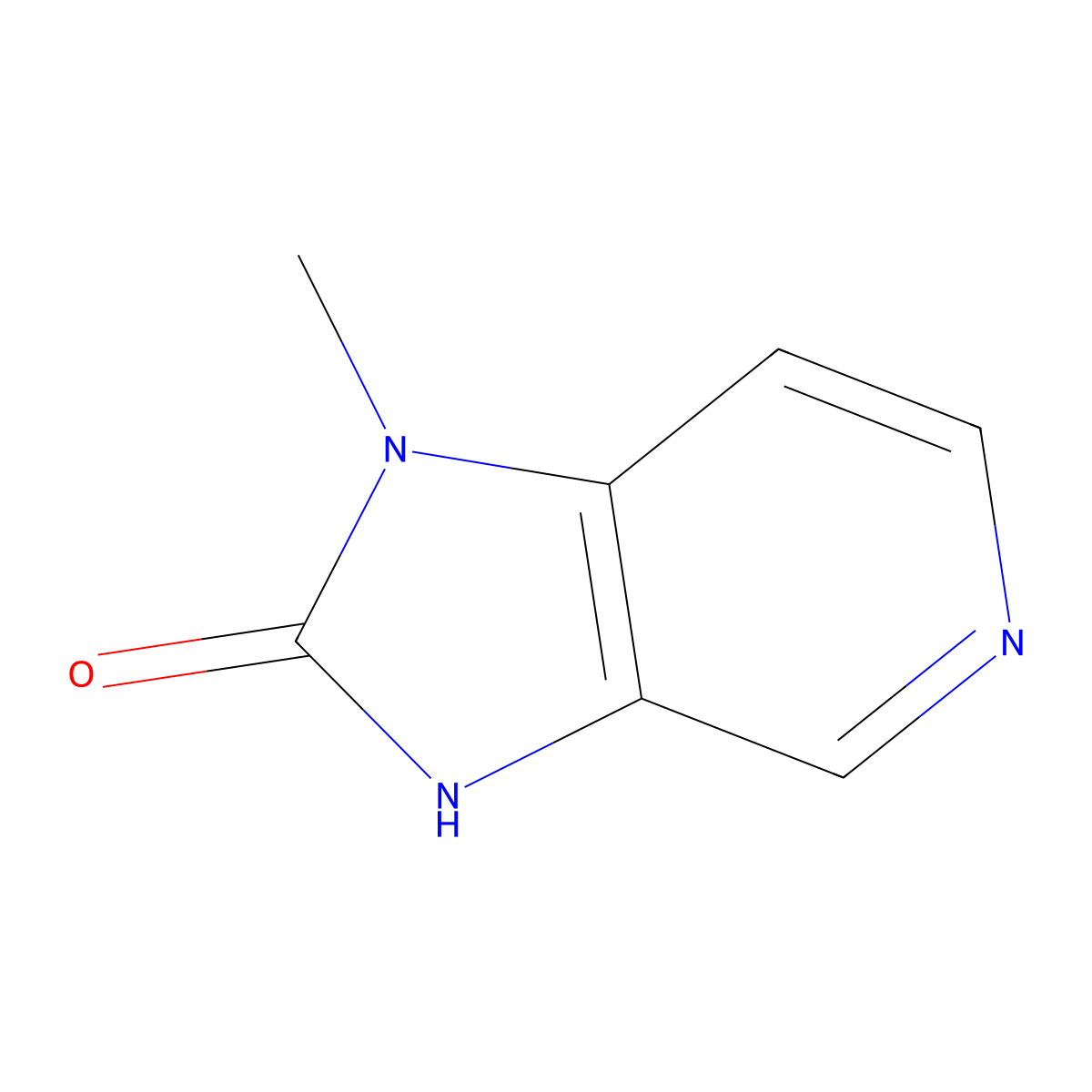 1-methyl-1H,2H,3H-imidazo(4,5-c)pyridin-2-one molecular structure, CAS 40423-52-7